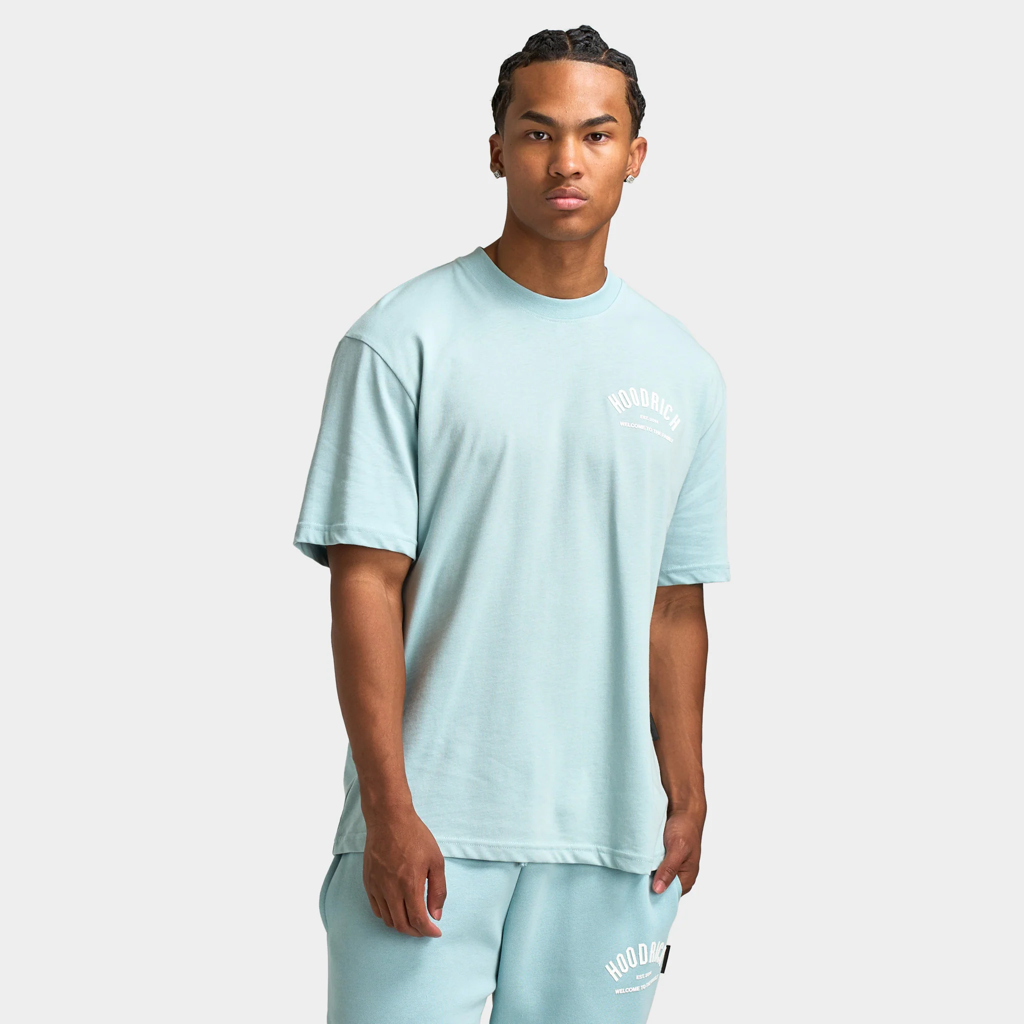 Hoodrich Volcano Oversized T-shirt Sterling Blue / White