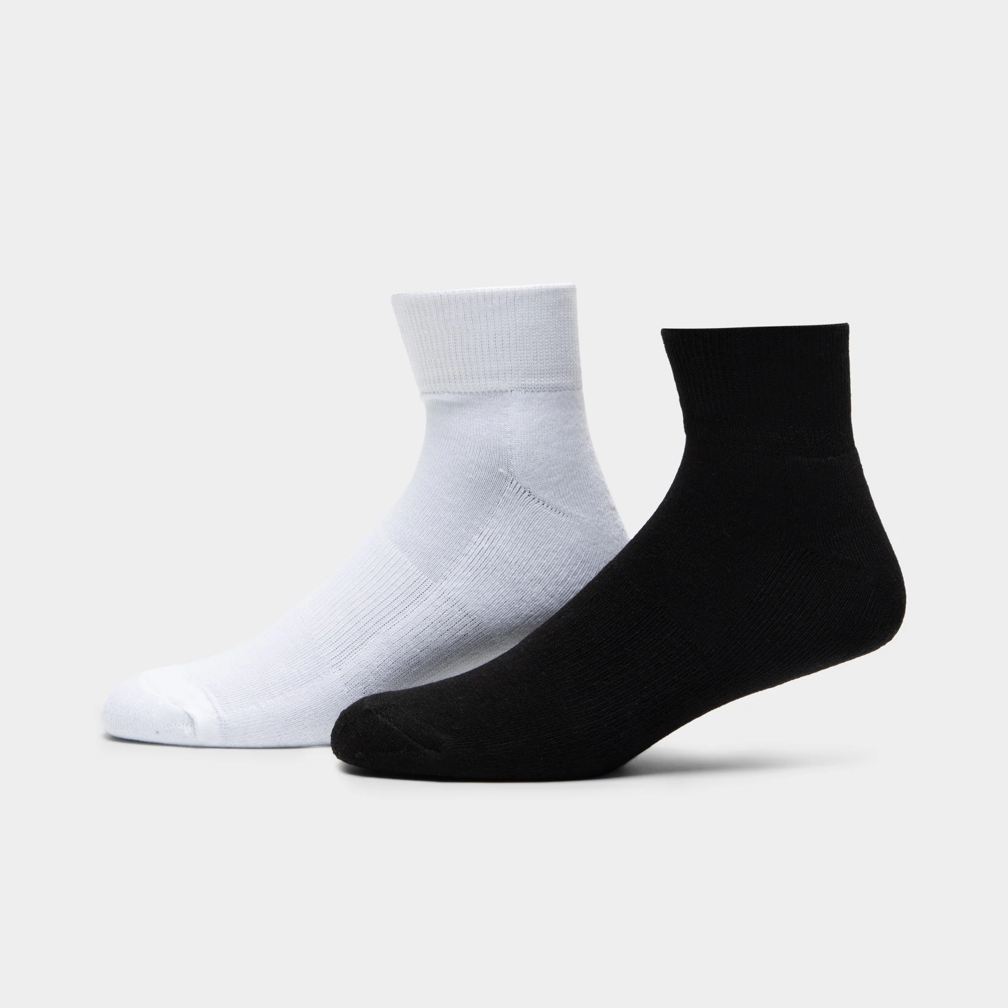 Sonneti Basic Quarter Socks 6-Pack White / Black