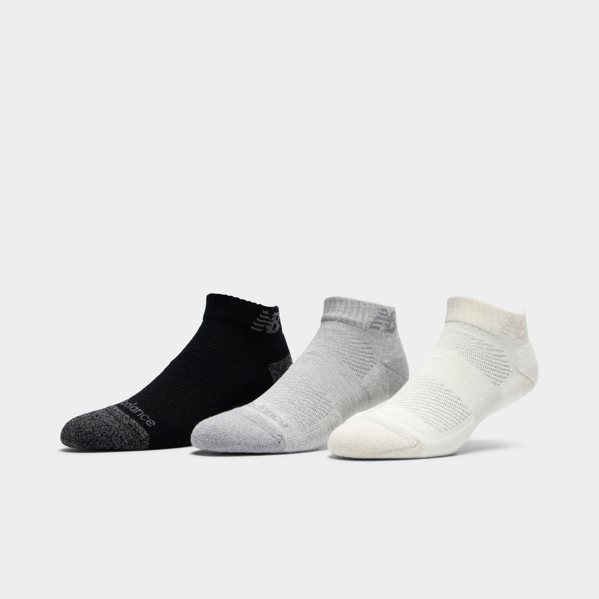 New Balance Active Cushion Low Cut Socks(3P)Black/Beige-Grey