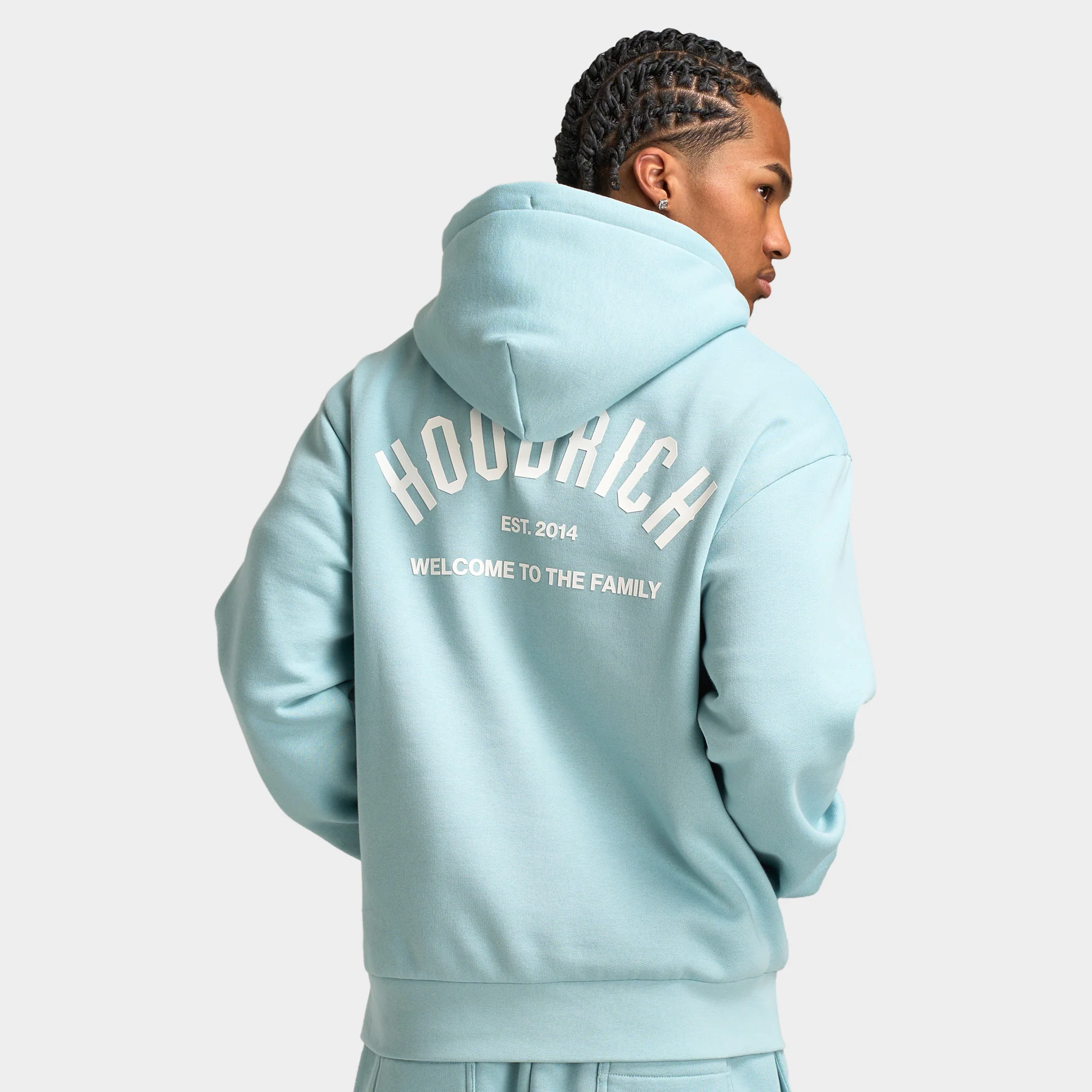 Hoodrich Volcano Oversized Hoodie Sterling Blue / White