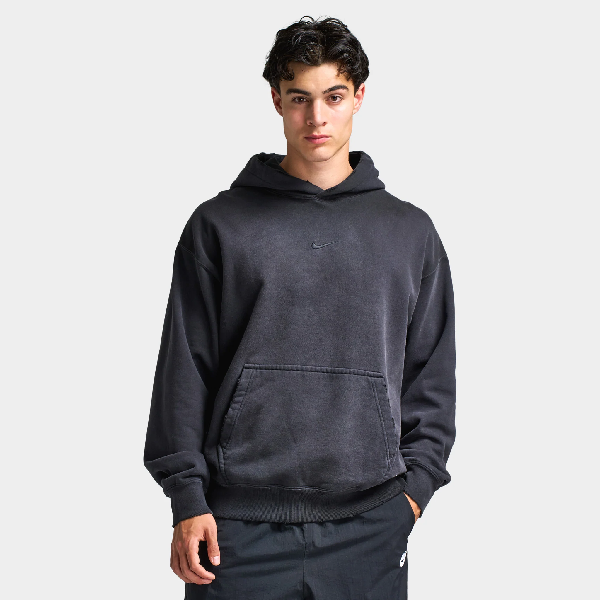 Nike Solo Swoosh Fleece Pullover Hoodie Black / Black