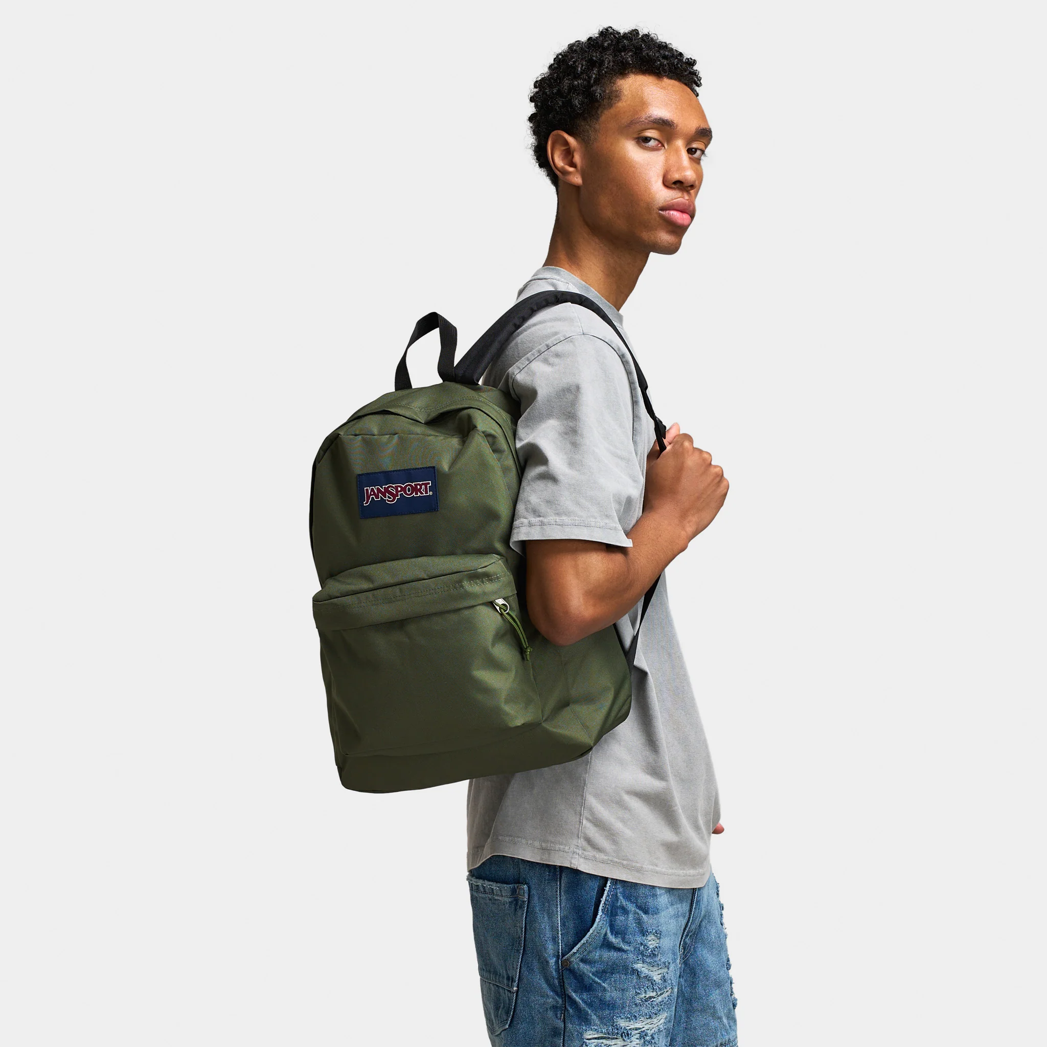 JanSport SuperBreak Plus Backpack / Cargo Green