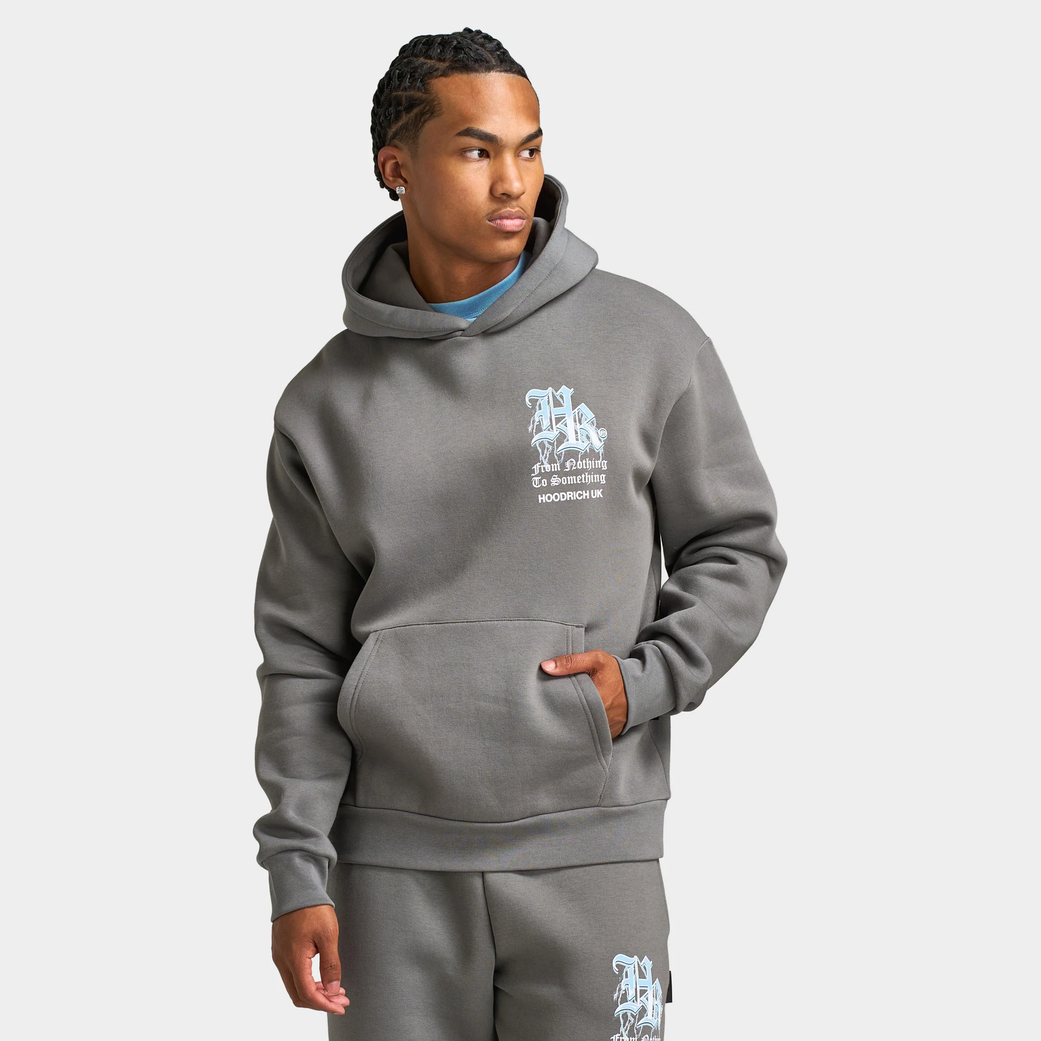 Hoodrich Tornado Oversized Hoodie Lava Smoke / White / Blue