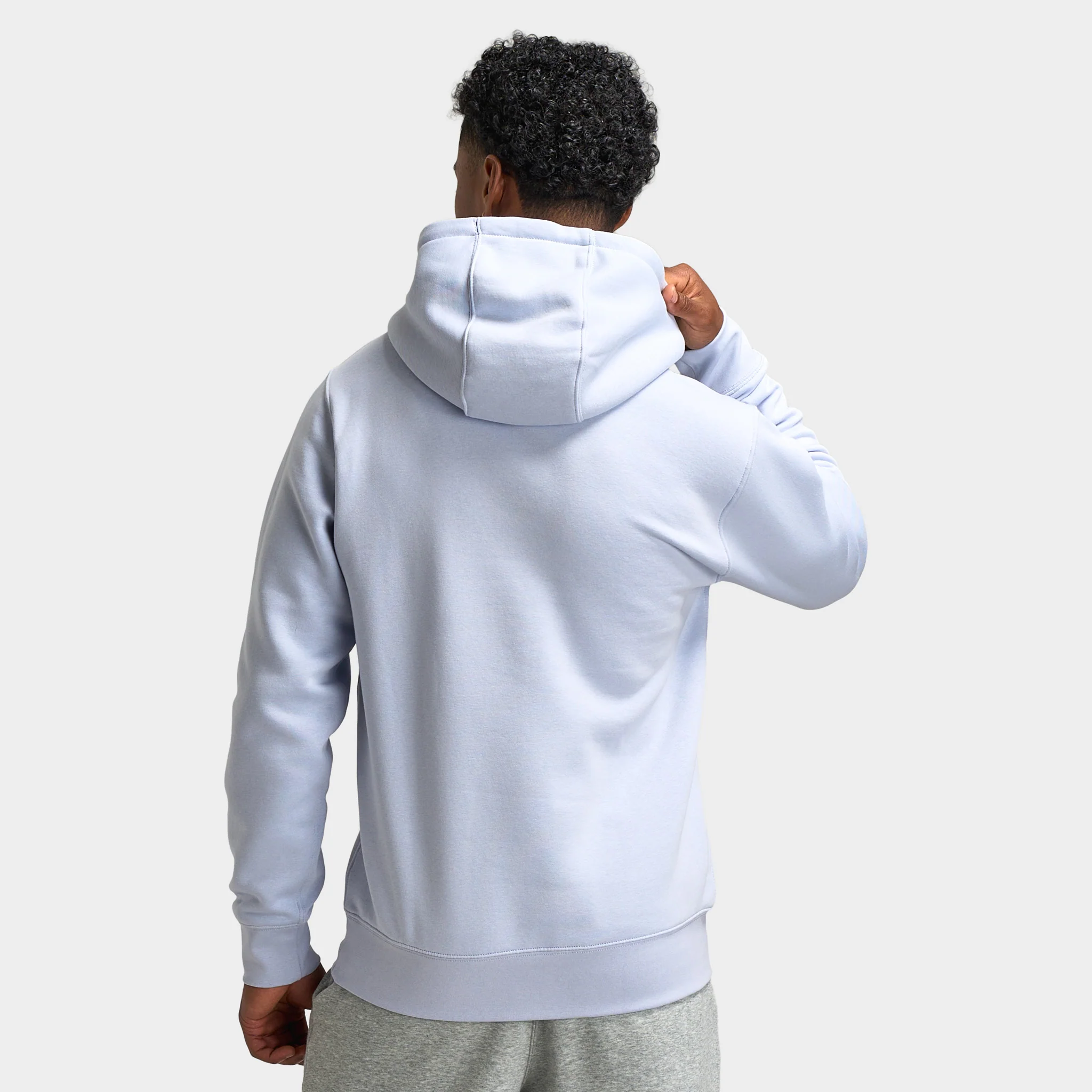 Nike Club Fleece Pullover Hoodie Ghost / White