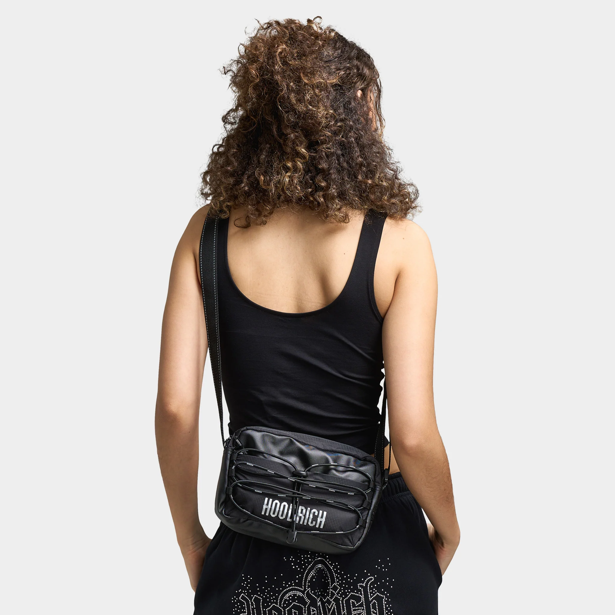 Hoodrich Peak Crossbody Bag Black / White - Reflective