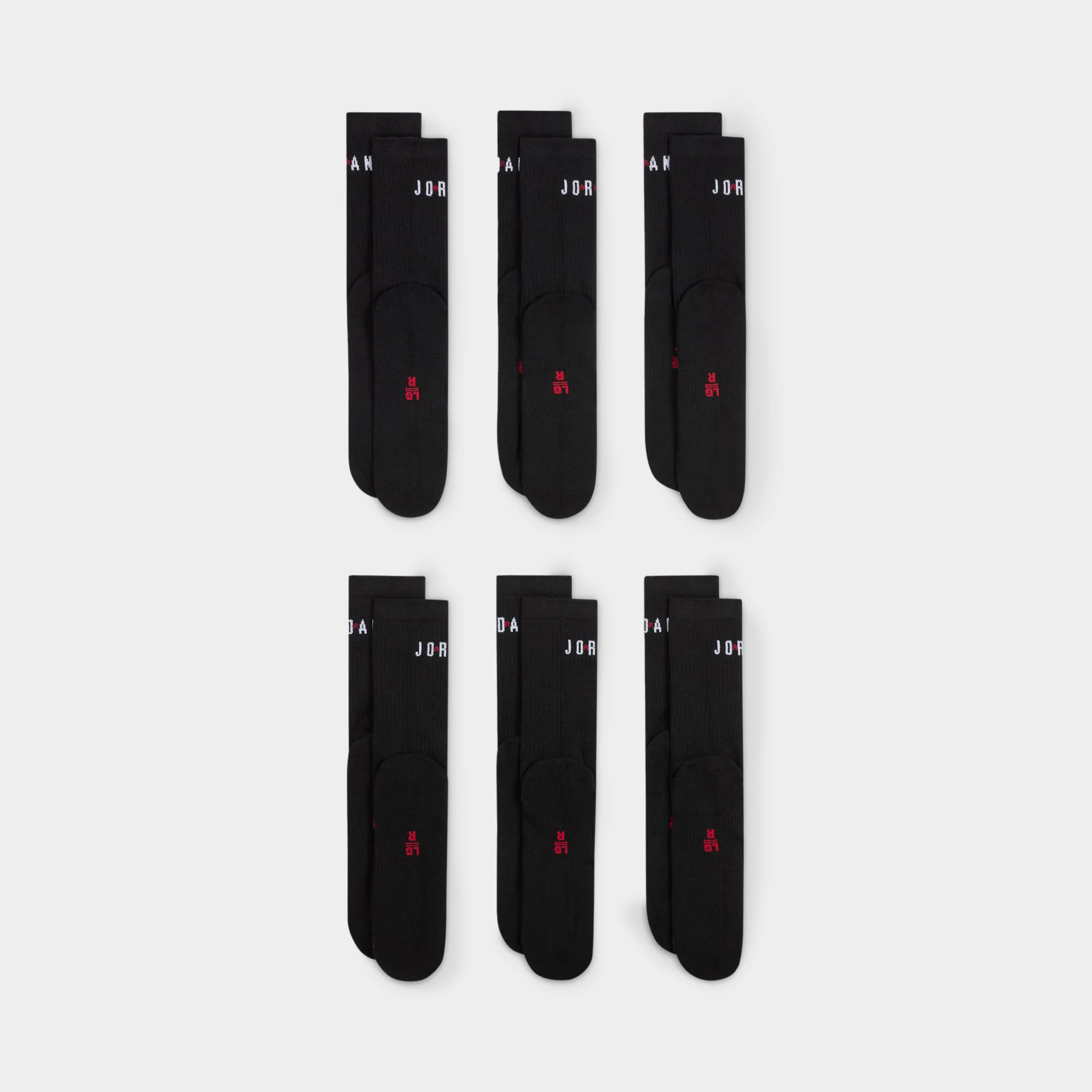 Jordan Everyday Crew Socks (6 Pack) / Black