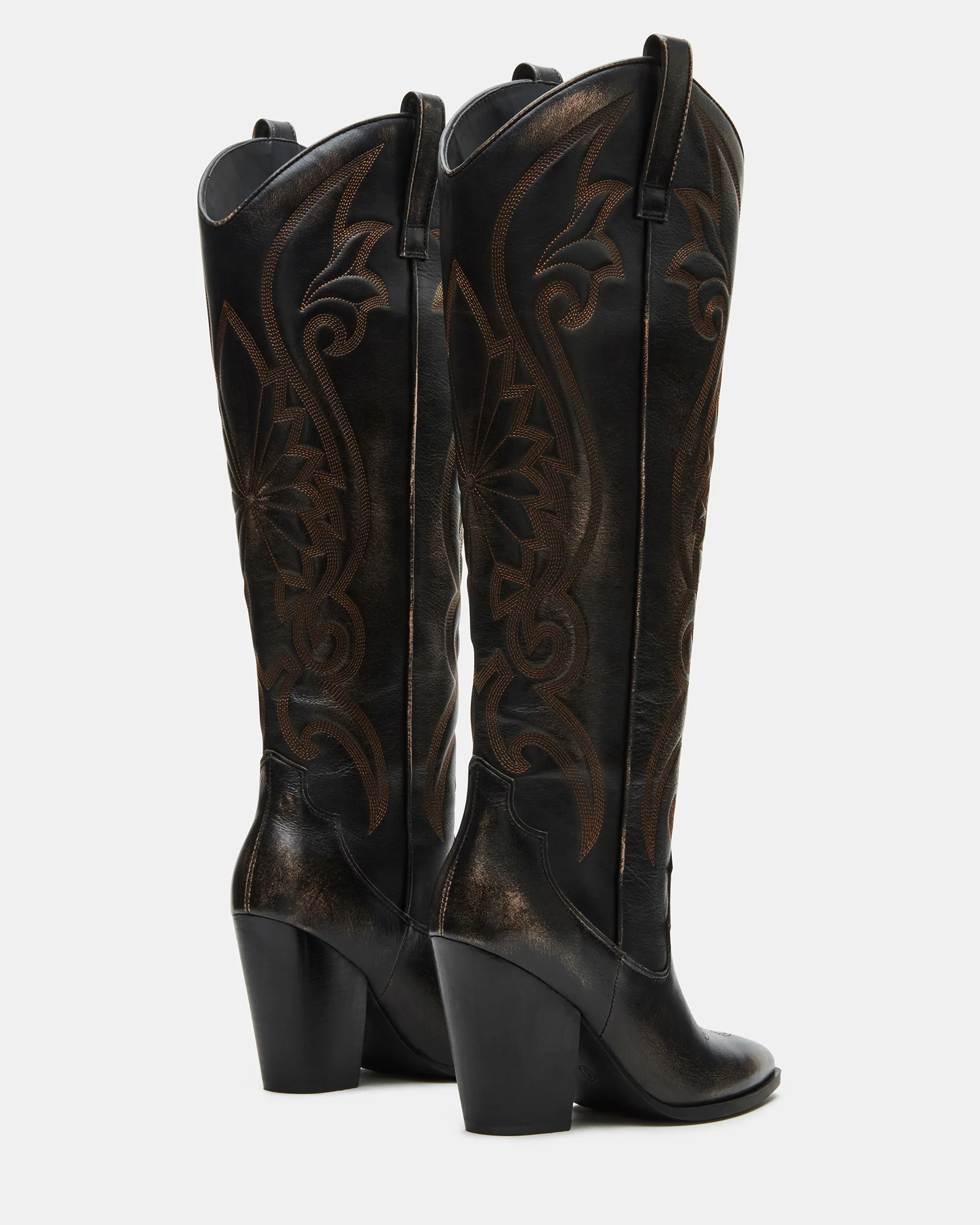 LASSO BROWN DISTRESSED WIDE CALF