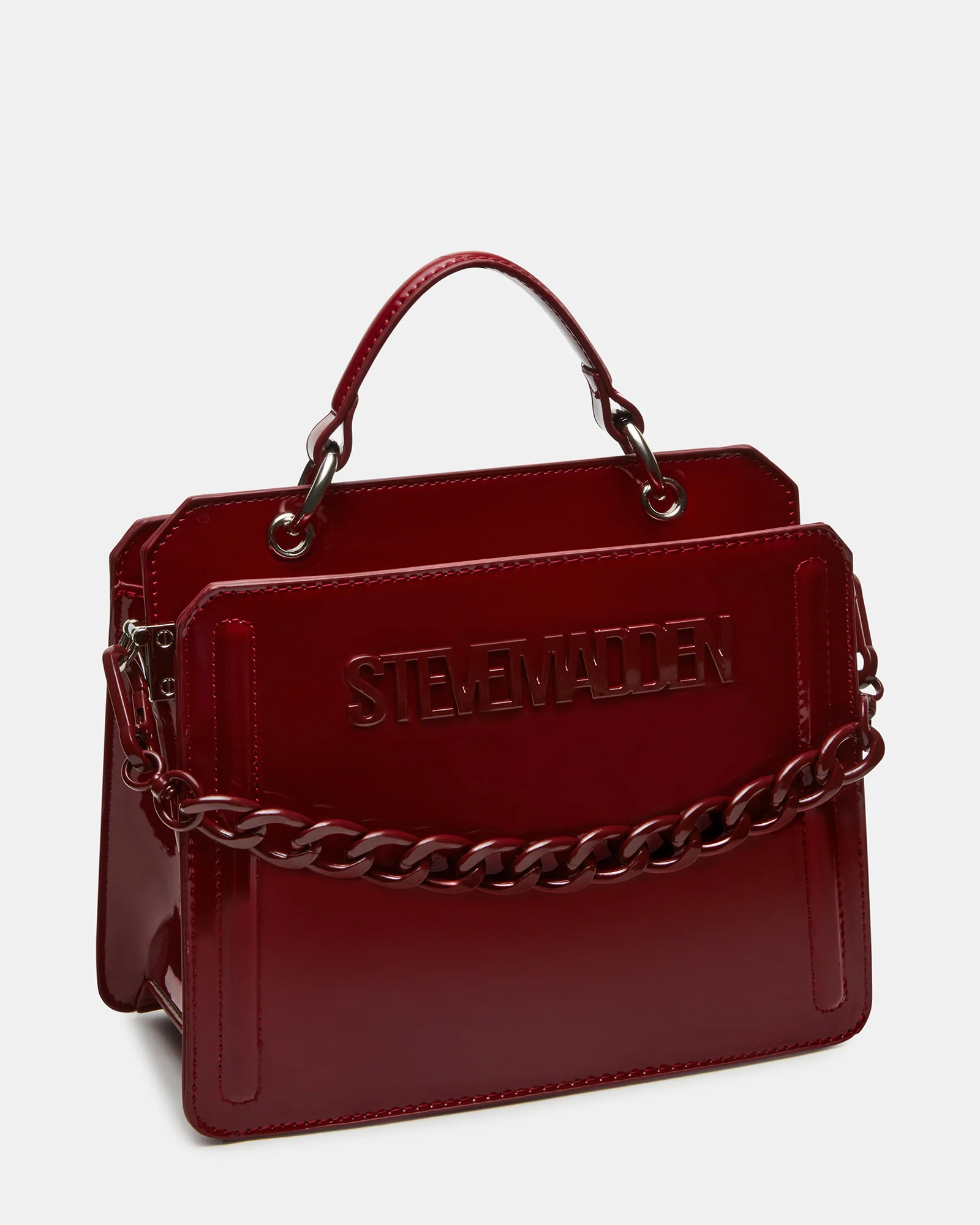 EVELYN BAG BURGUNDY RHINESTONES