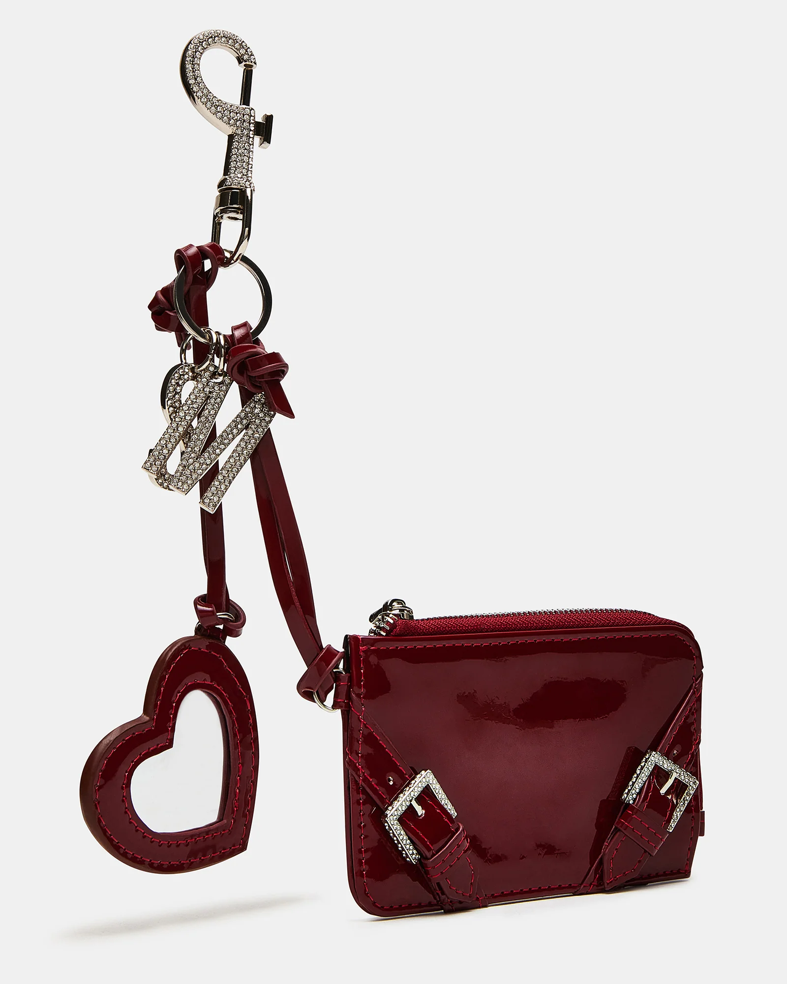 EVELYN BAG AND AMORE BAG CHARM BURGUNDY BUNDLE