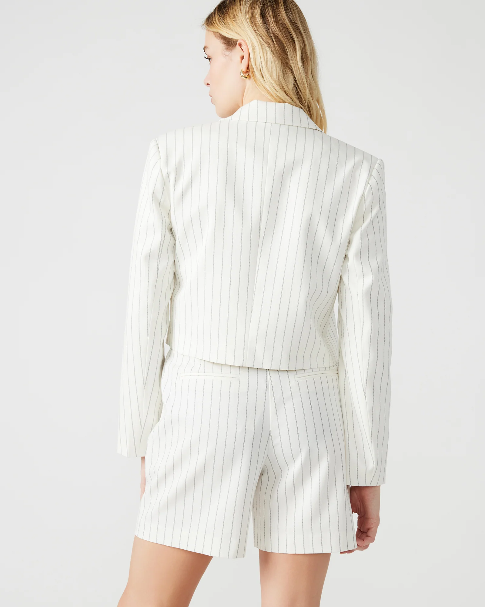 RUPI CROPPED BLAZER WHITE/BLACK