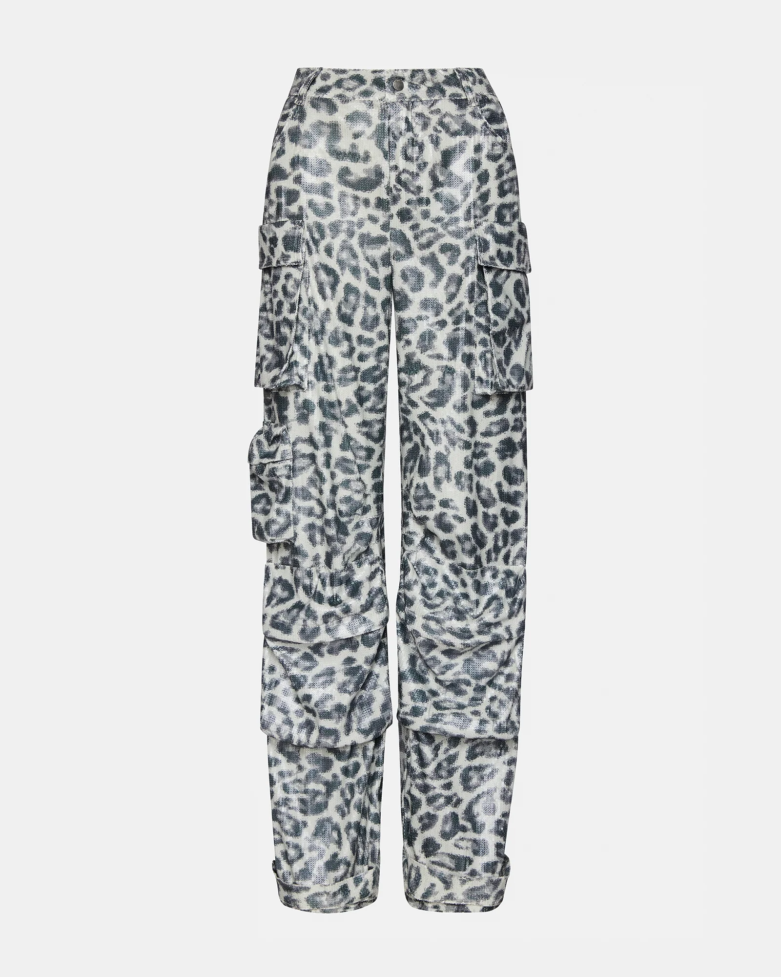 DUO SEQUIN PANT LEOPARD