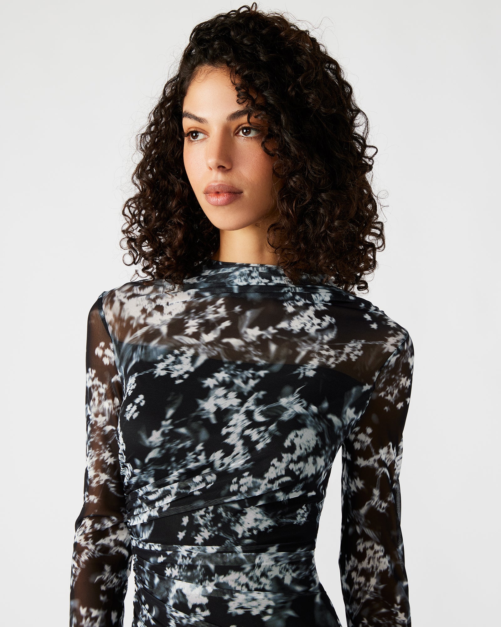 MAUREEN DRESS BLACK/WHITE