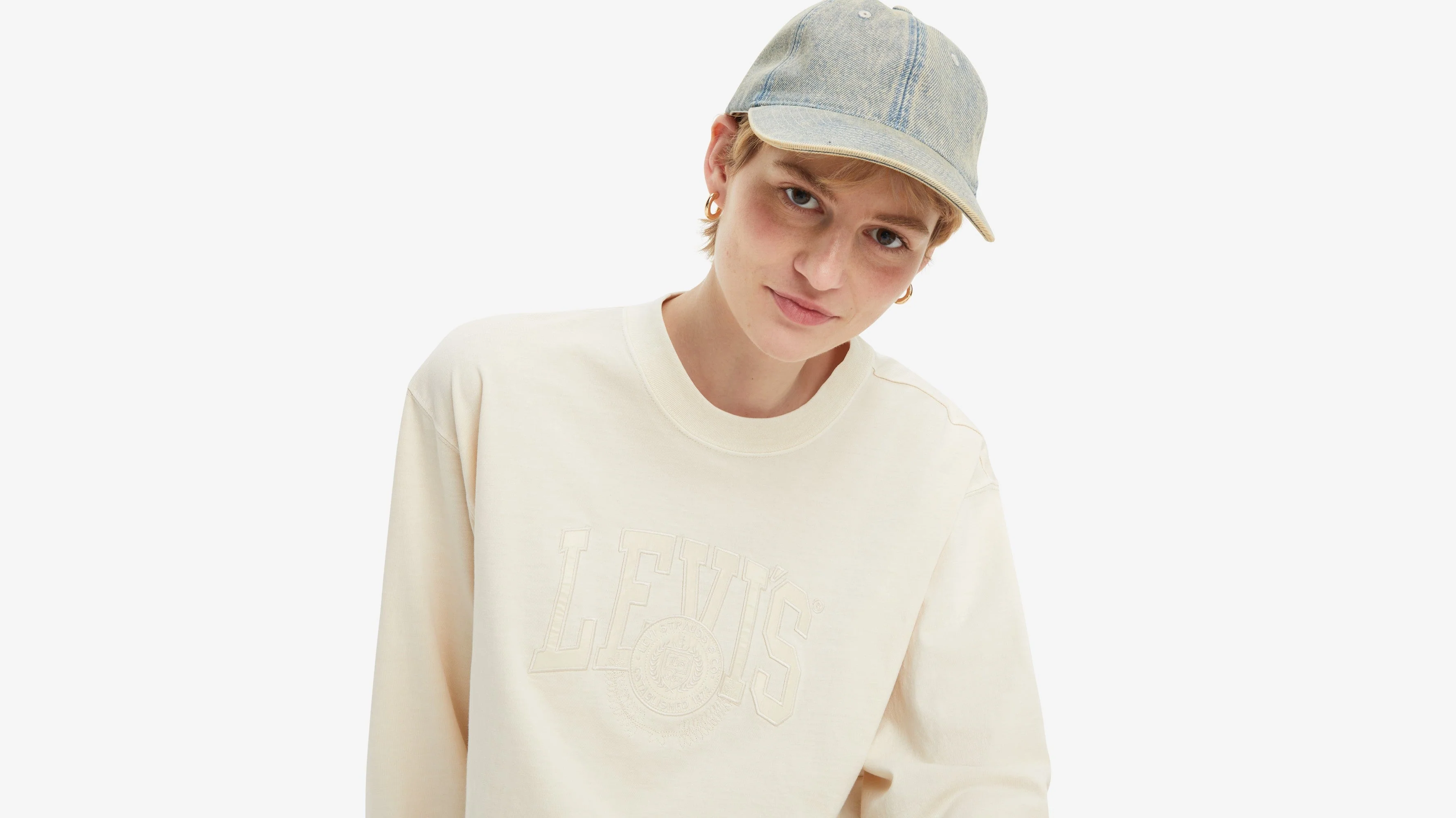 Levi's® Women's Cropped Long-Sleeve Football Tee