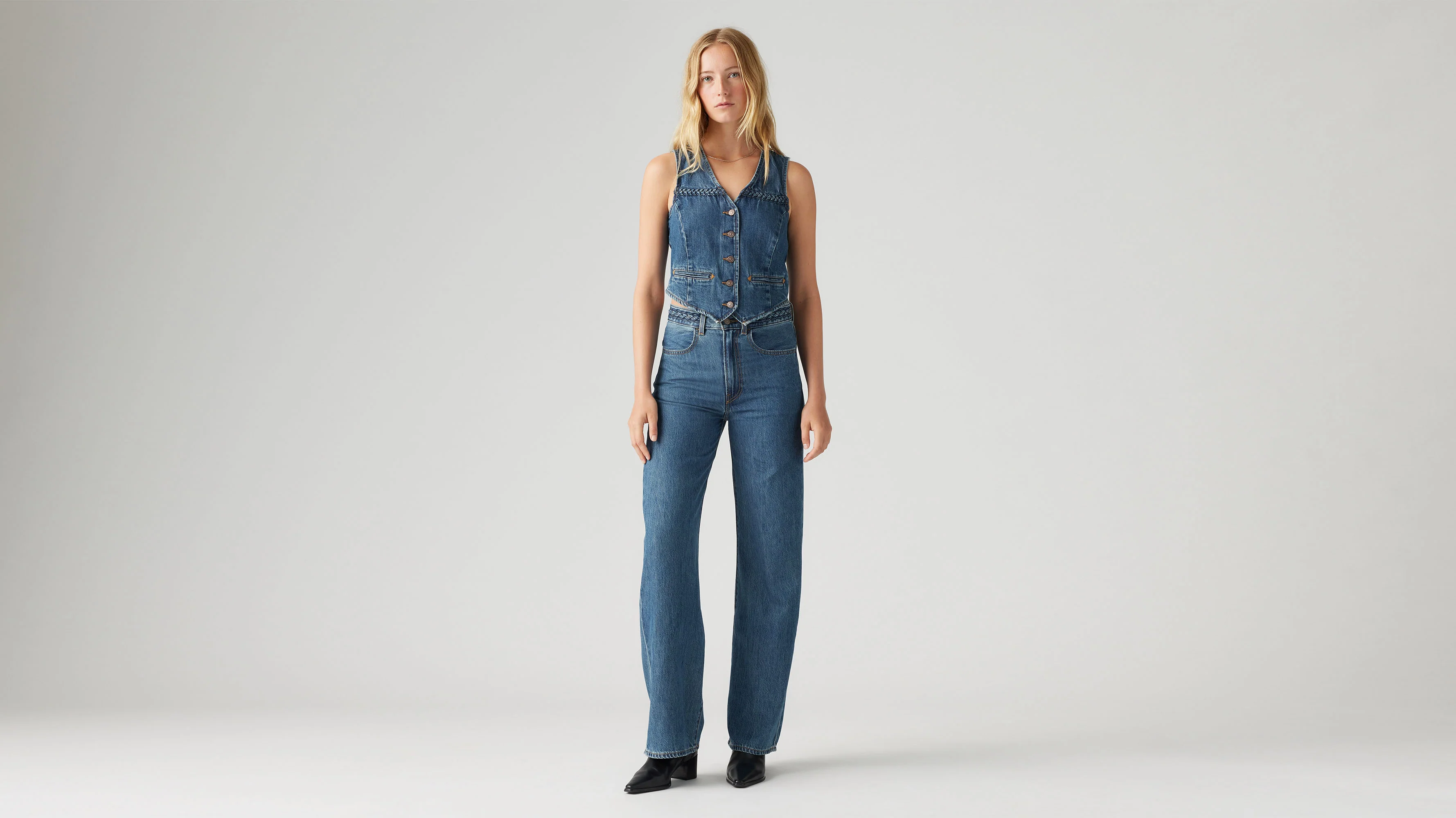 Levi's® Women's Ribcage Wide-Leg Braided Jeans