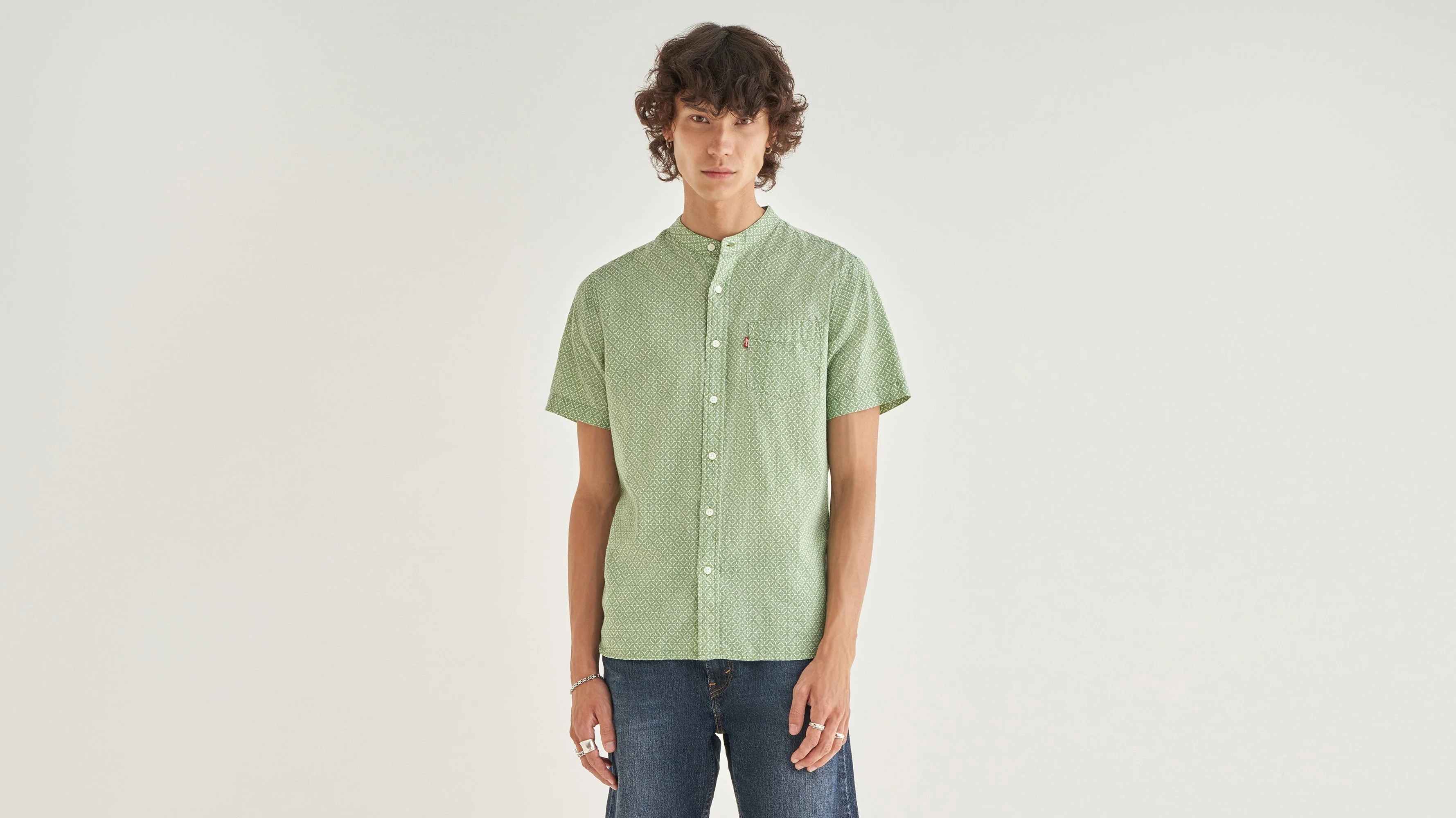 Levi's® Men's Short-Sleeve Banded Collar Shirt