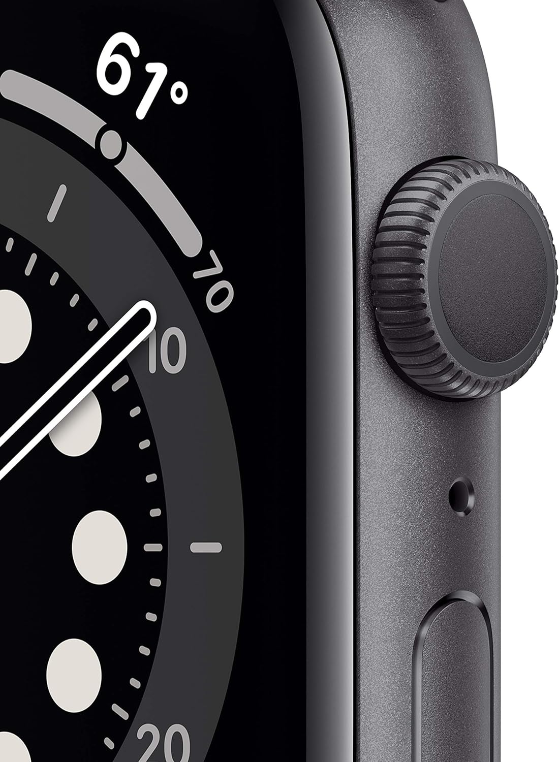 Apple Watch Series 6 (GPS, 44 mm) – Funda de aluminio gris espacial con correa deportiva negra (Reacondicionado)