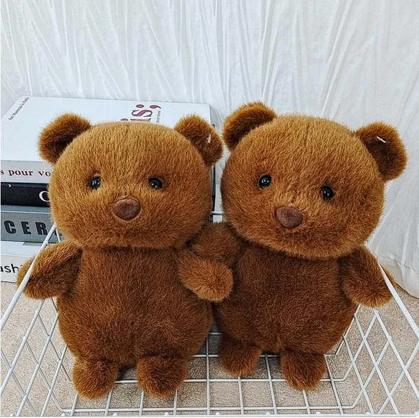 Cute brown teddy bear stuffed animal