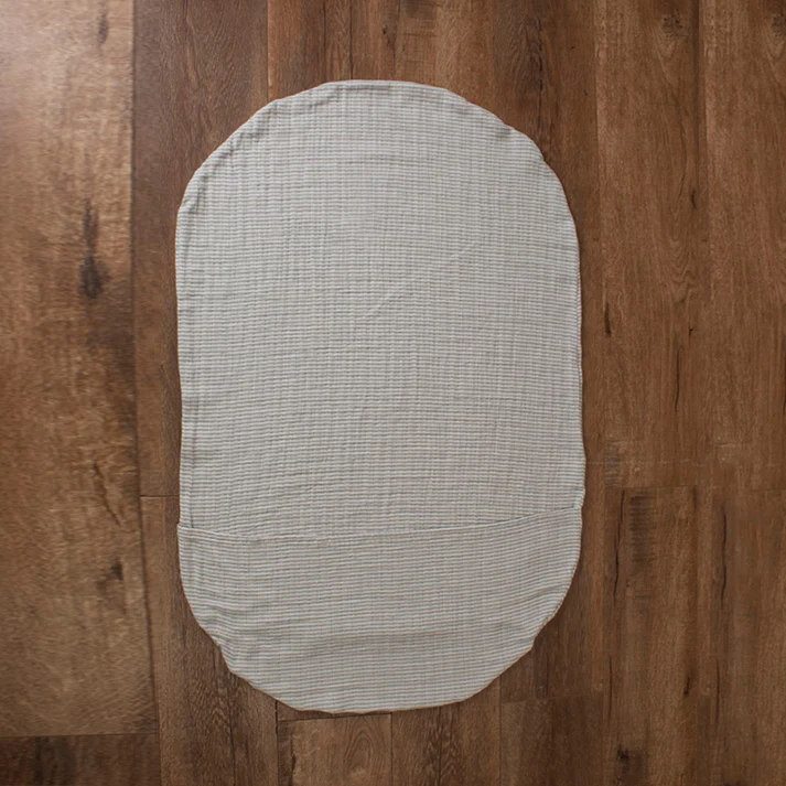 Funda Nido Muselina Rayita Gris