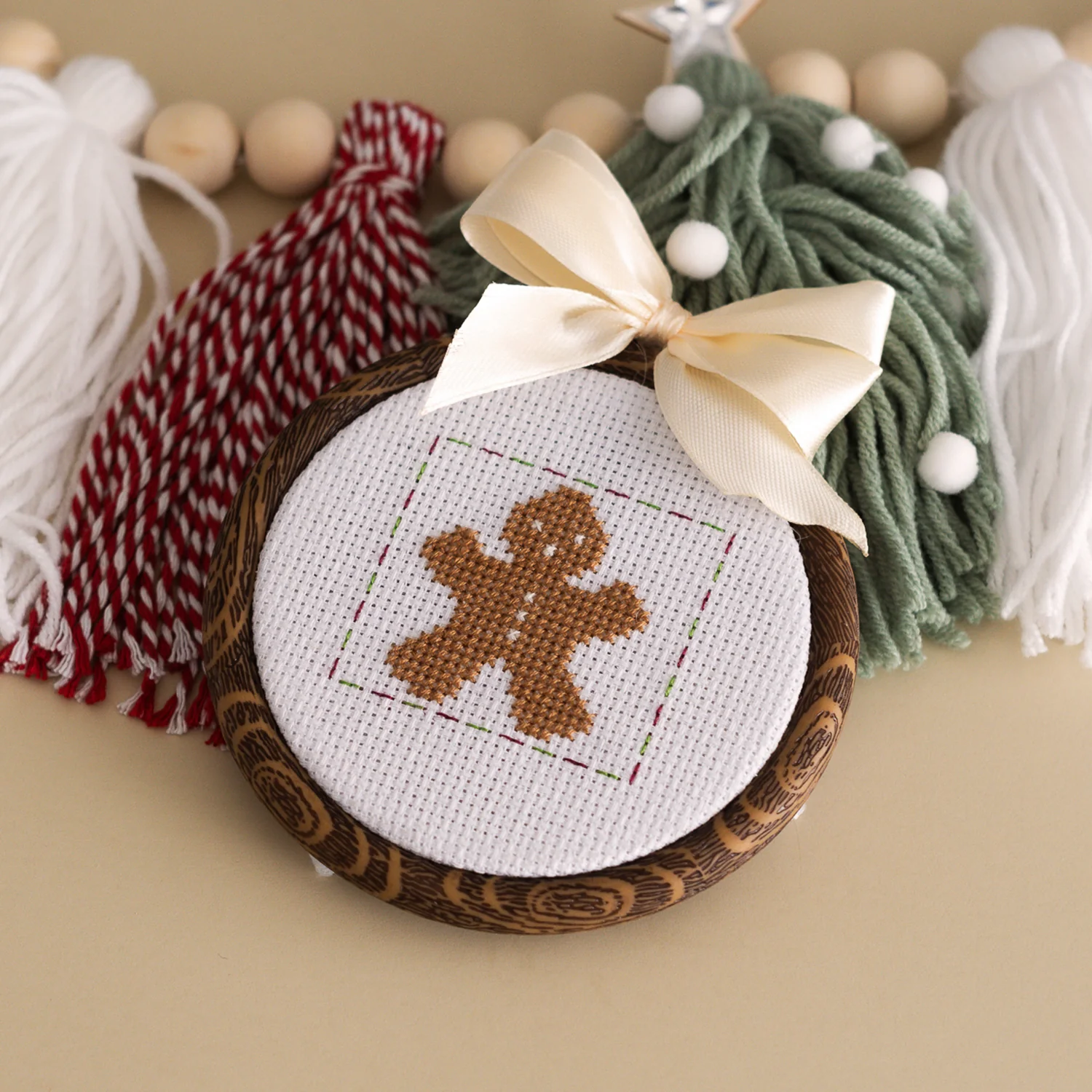 Esfera Navideña Galleta (Aro de silicón)