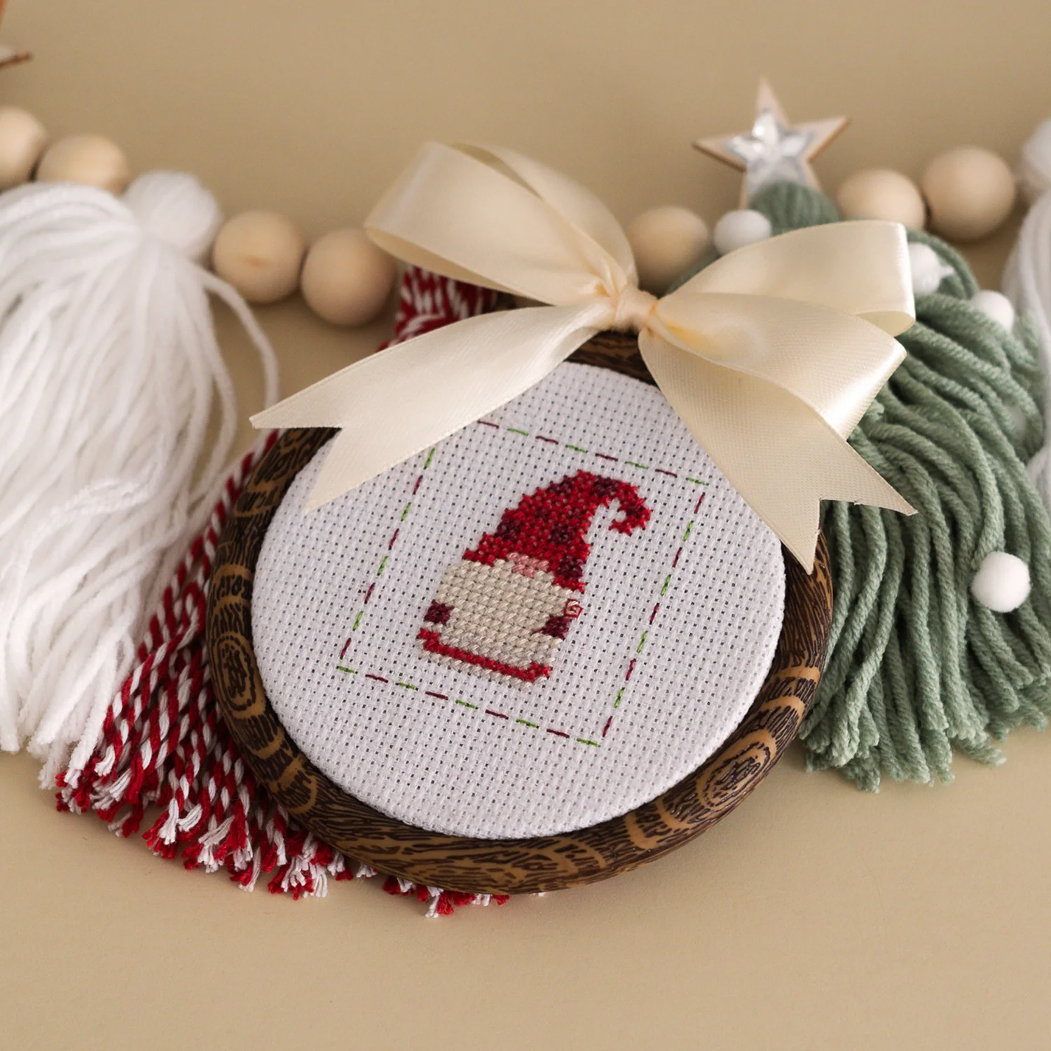 Esfera Navideña Santa (Aro de silicón)