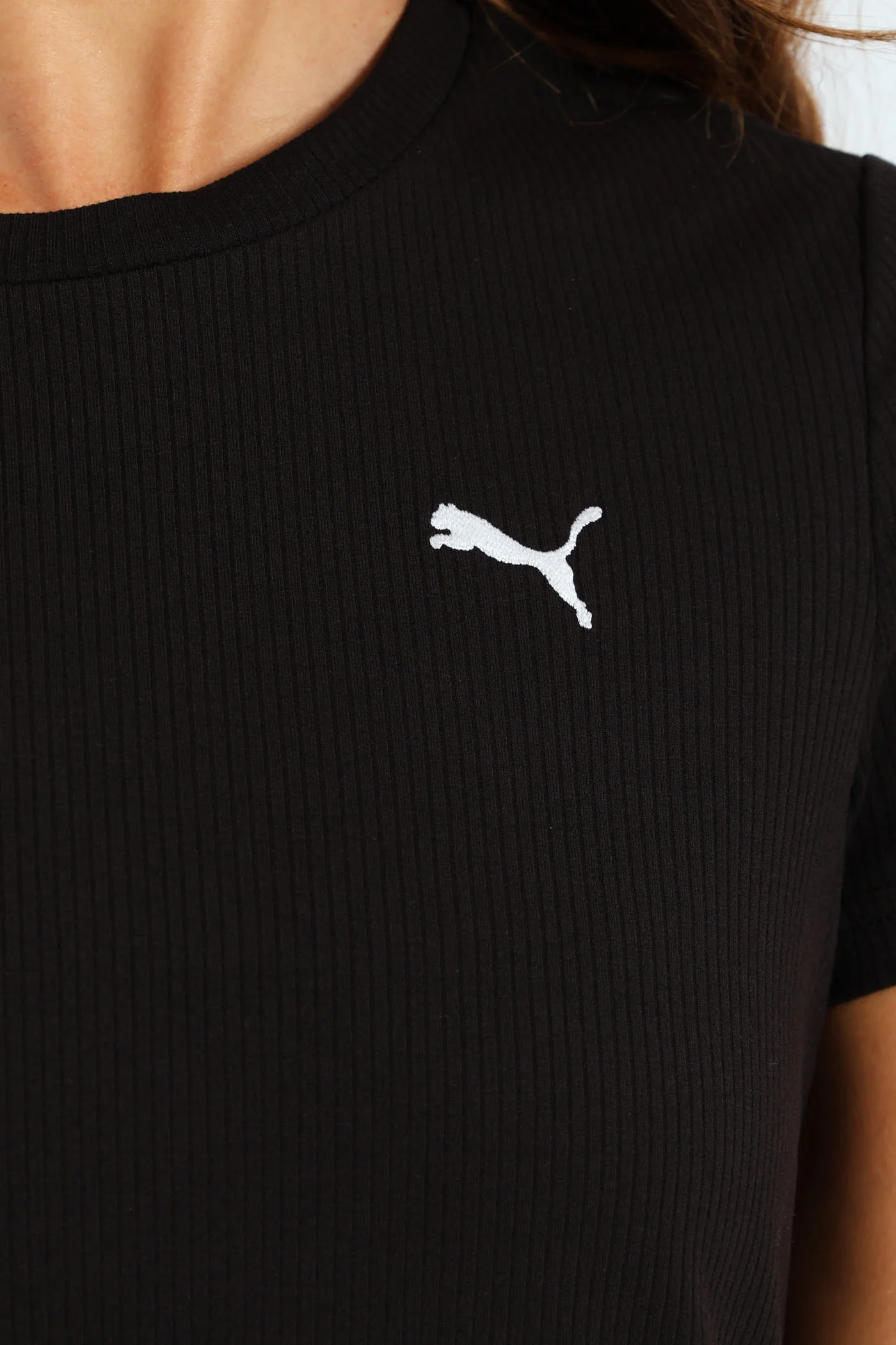 Essential Elevated Bodycon Rib Dress - Black