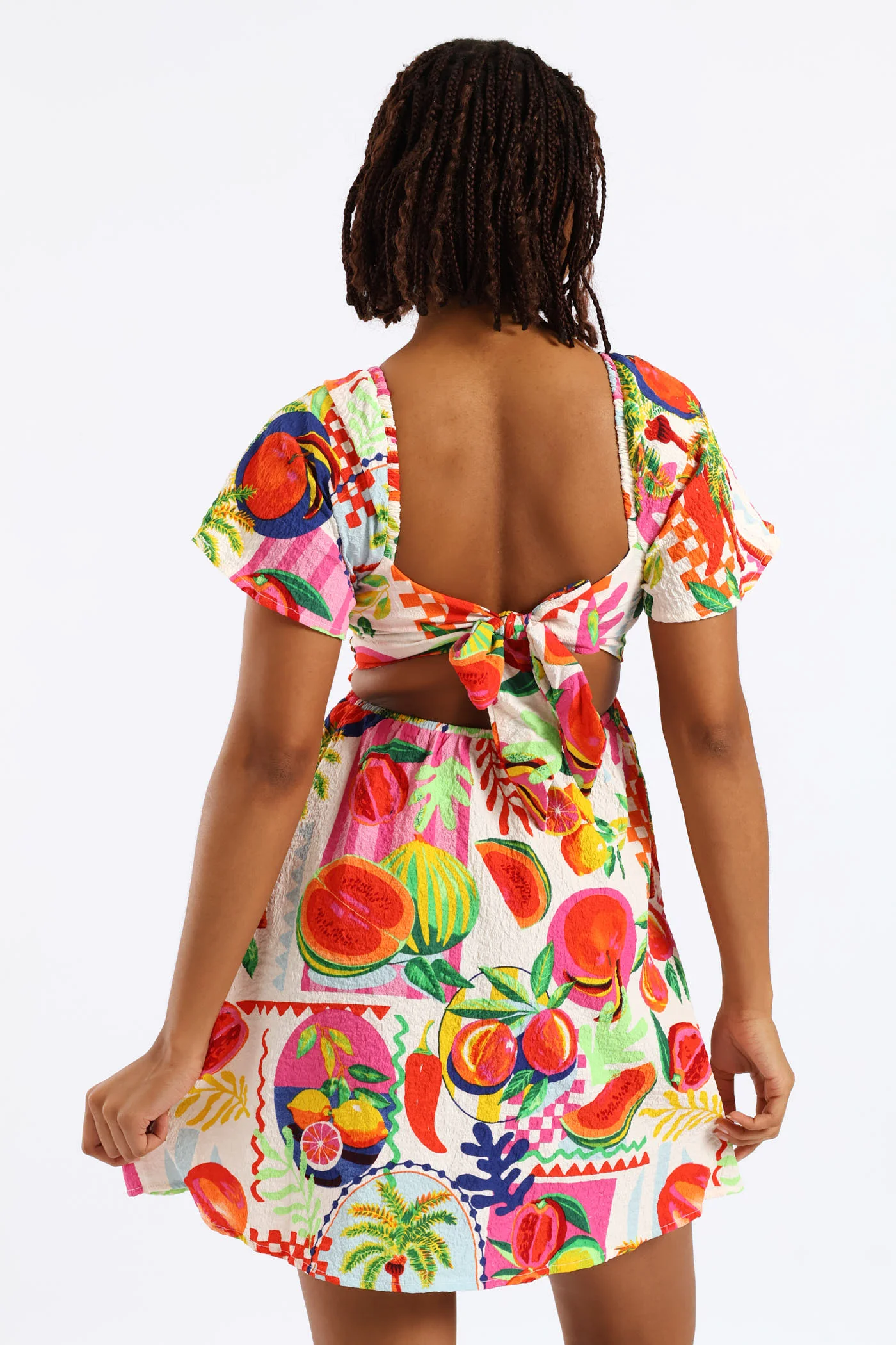 Tropical Smock Mini Dress - Multi