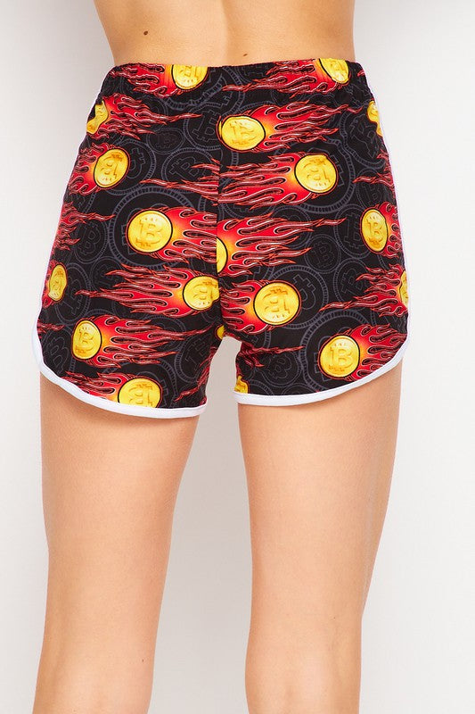 Brushed shorts with hem stripped