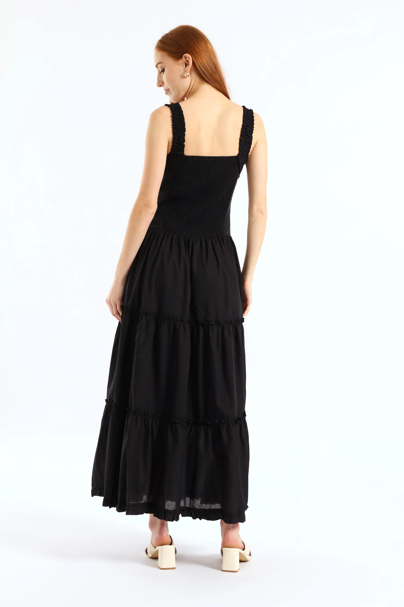 Sleeveless Fit & Flare Maxi Dress - Black