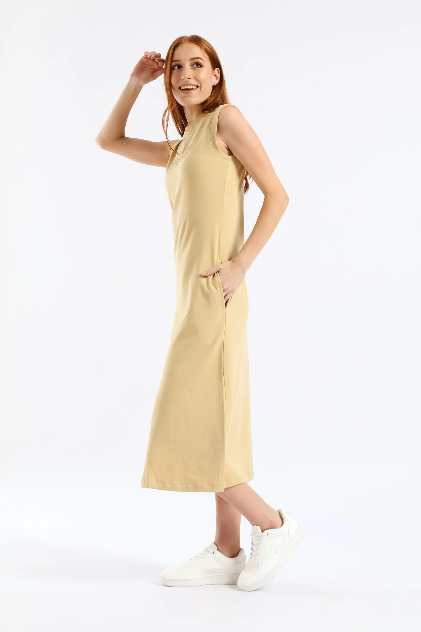 Mila Casual Dress - Stone