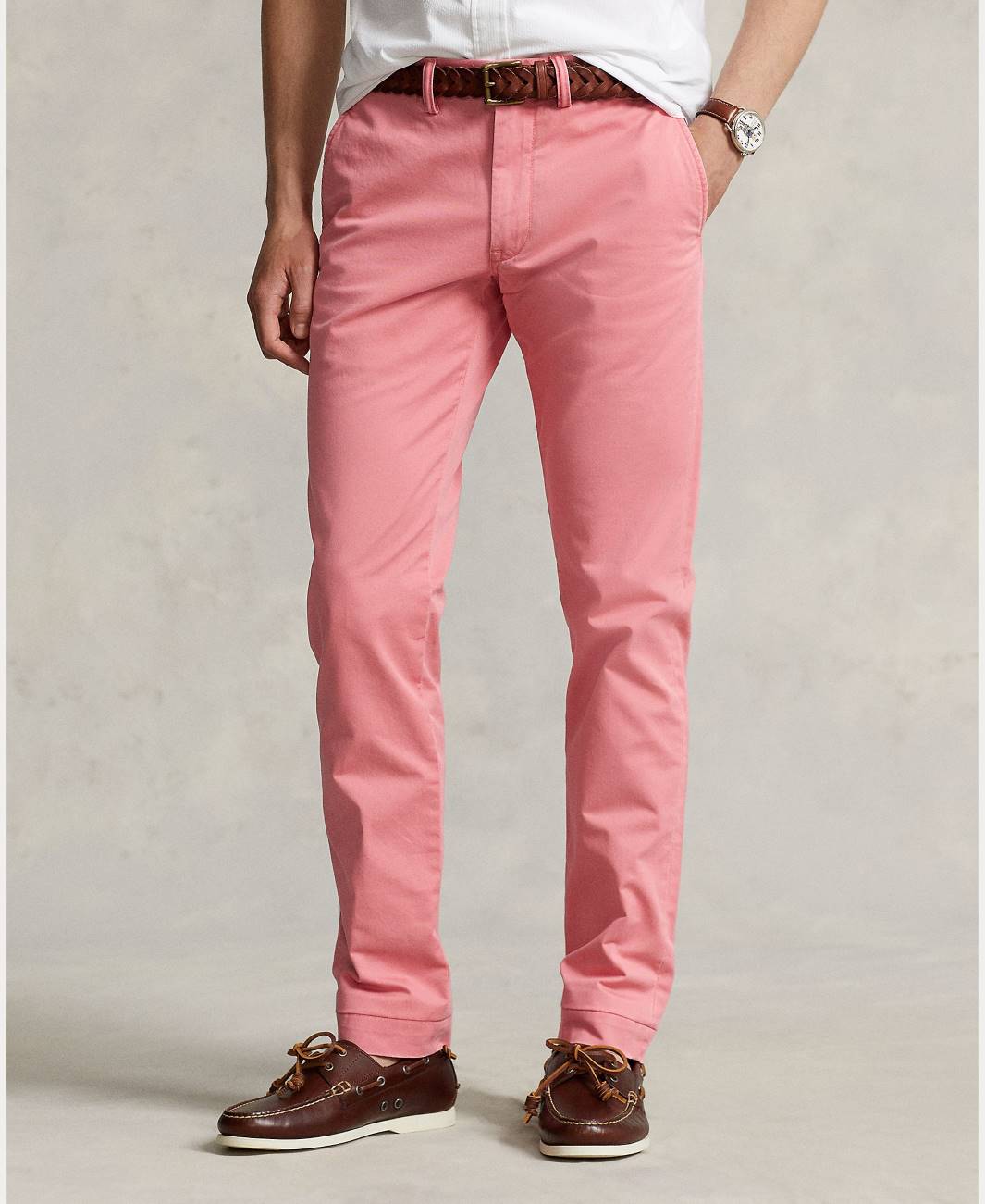 WASHED STRETCH SLIM FIT CHINO