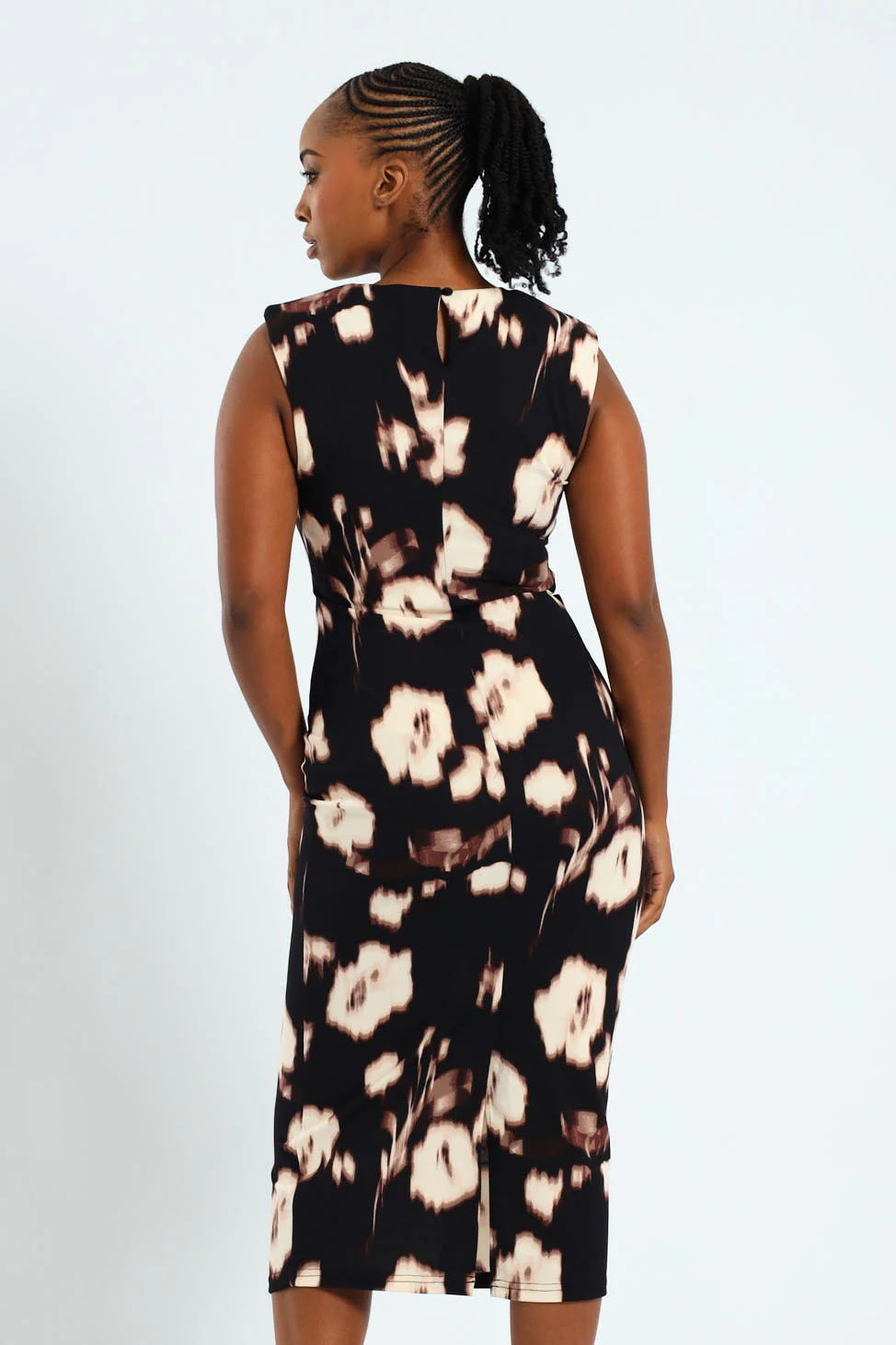 Side Ruched Midi Dress