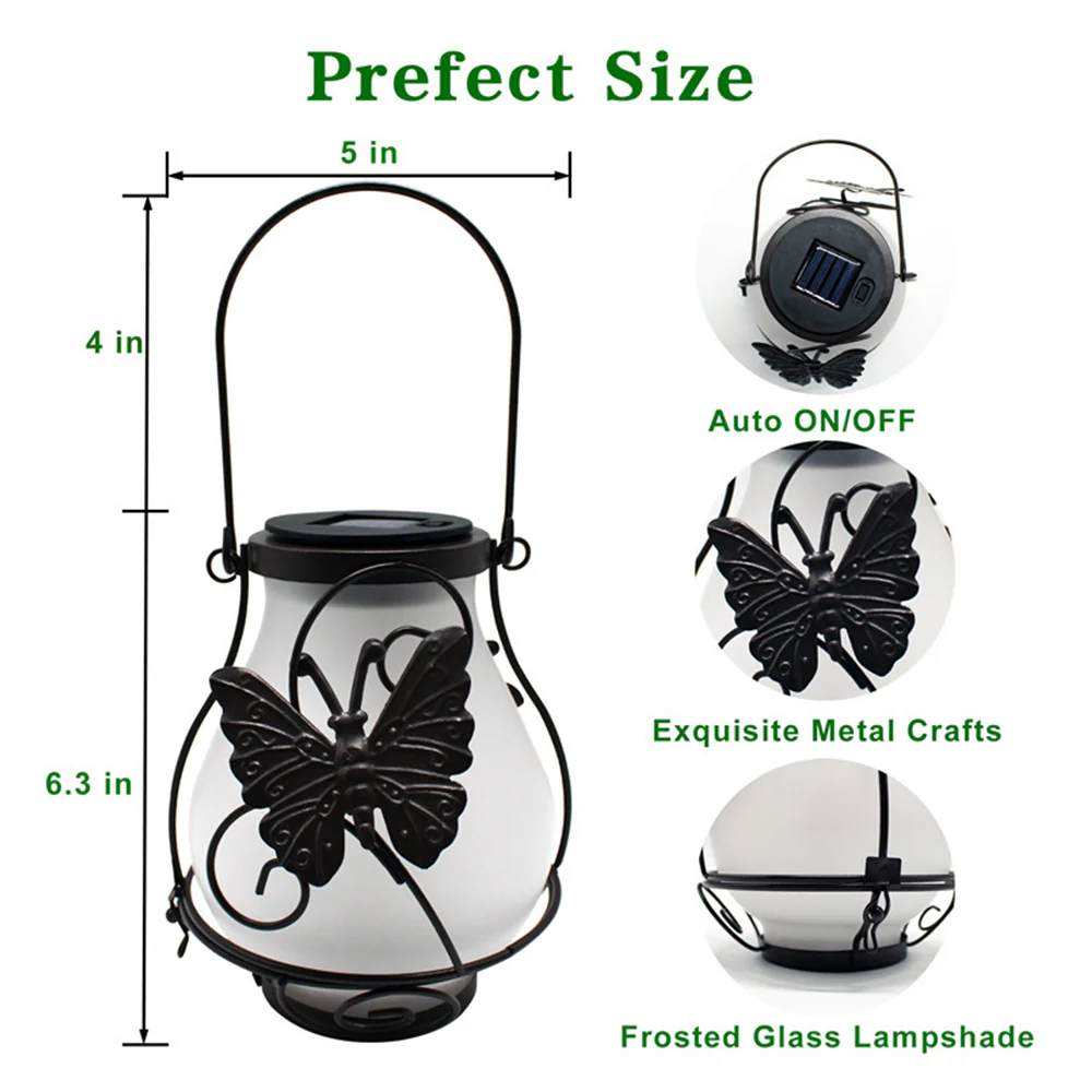 Butterfly, Hummingbird, & Dragonfly Flame Lights Solar-Powered Outdoor Decor with a European Touch