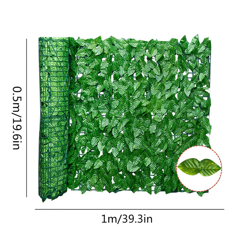 Artificial Plastic Artificial Leaf Fence Net Balcony Fence