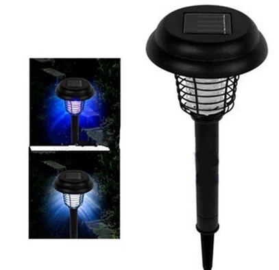 Solar LED Rechargeable Anti-Mosquito Lamp Electronic Fly Bug Zapper for Outdoor Gardens & Lawns