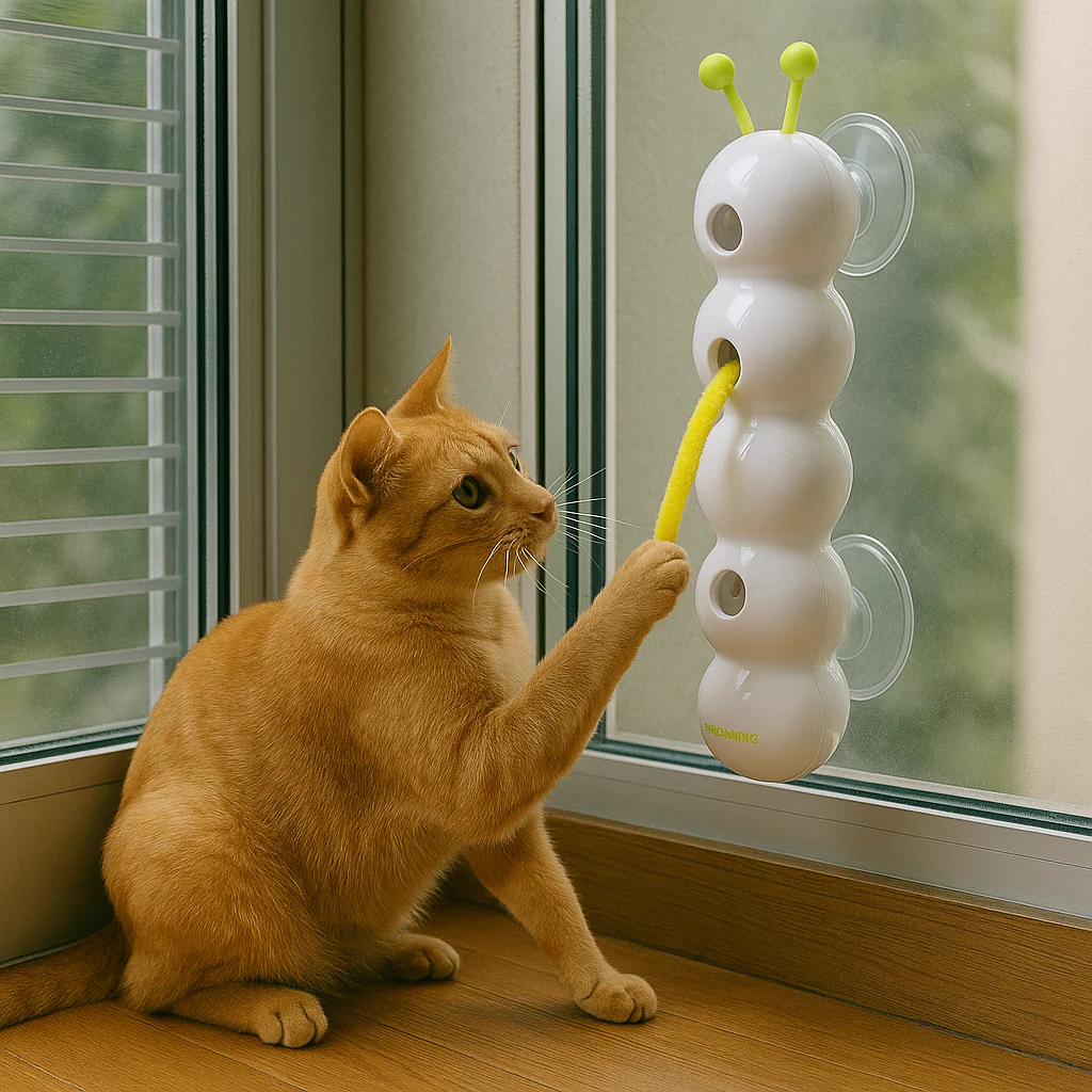 Smart Motion Cat Toy with Worm
