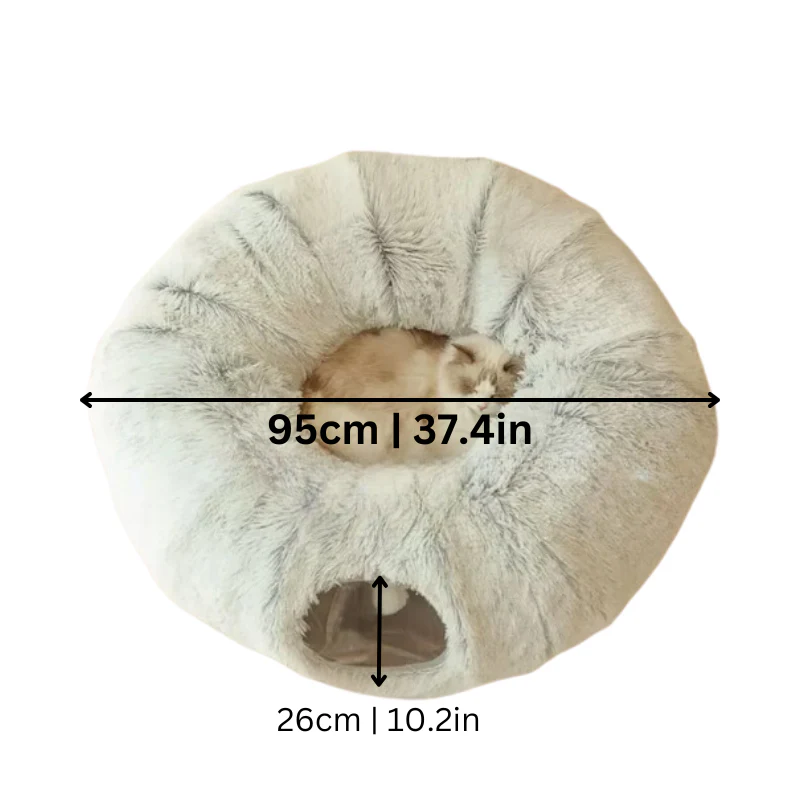 Furry Cat Tunnel Bed