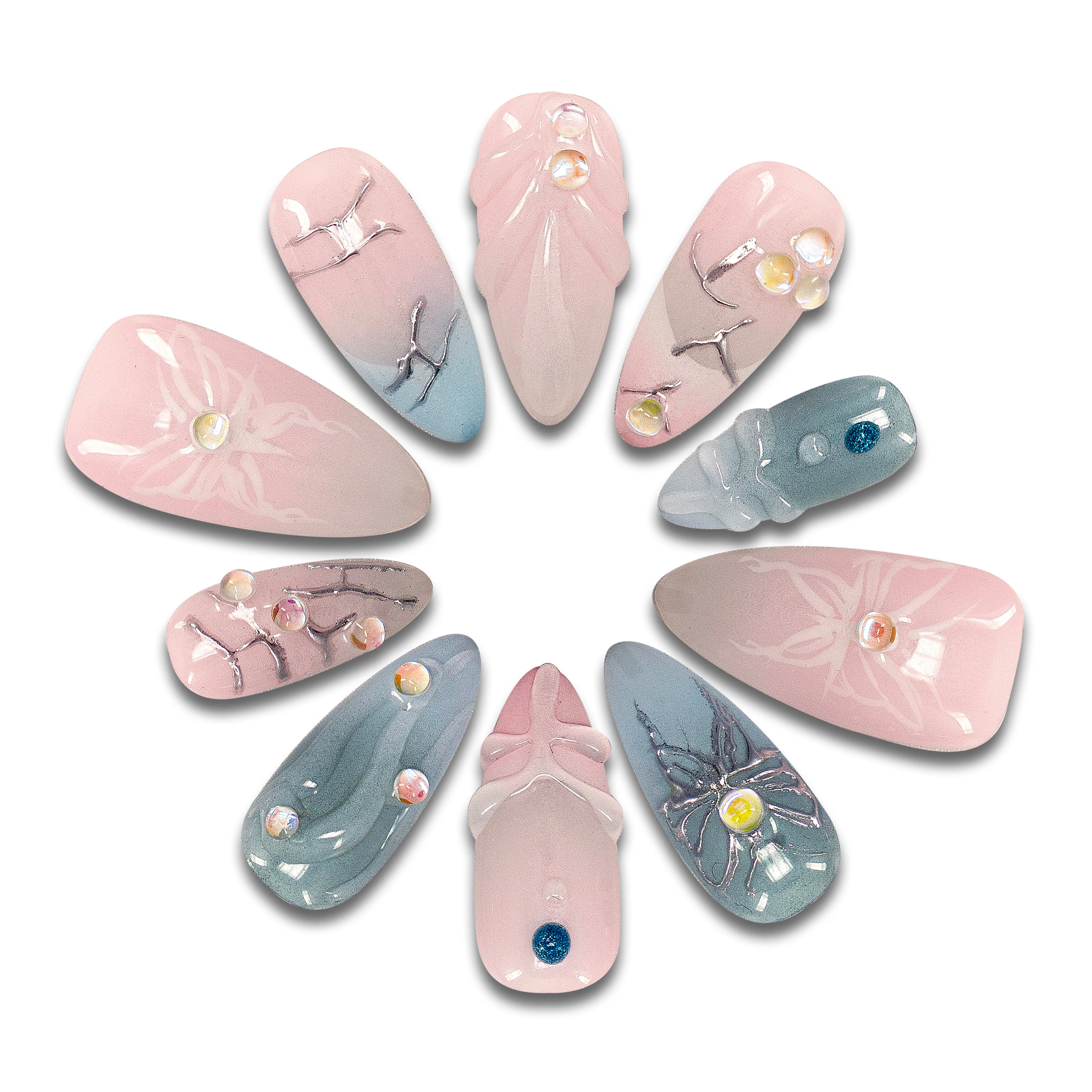 Tender Snare - Short Almond  Tips Nails