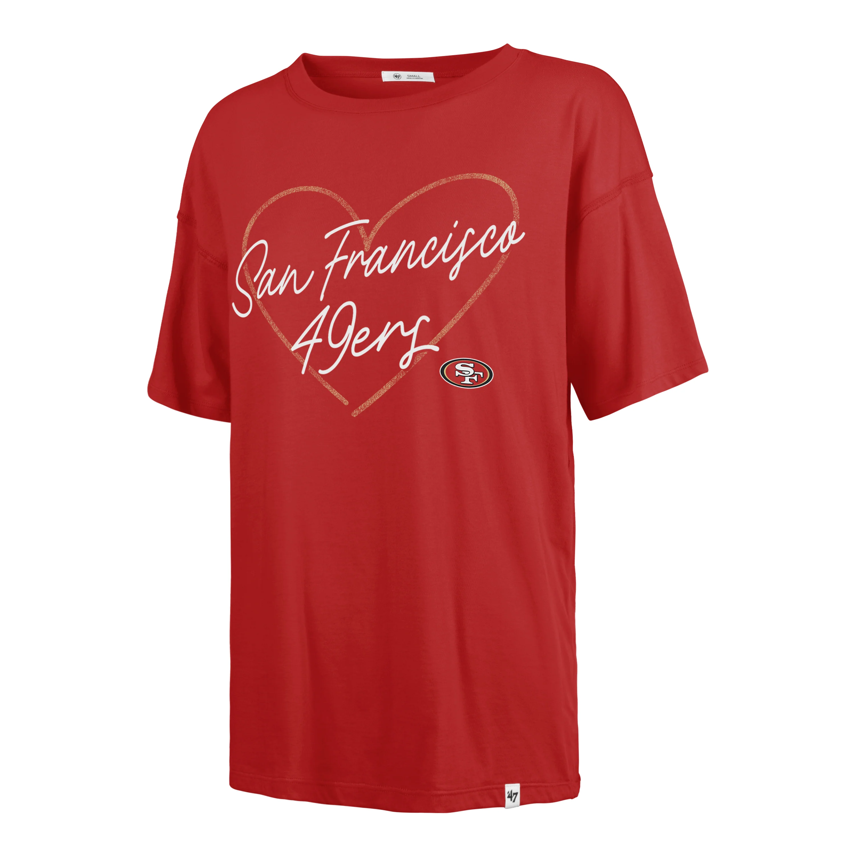 Playera Manga Corta '47 San Francisco 49Ers NFL Lovestruck para Mujer