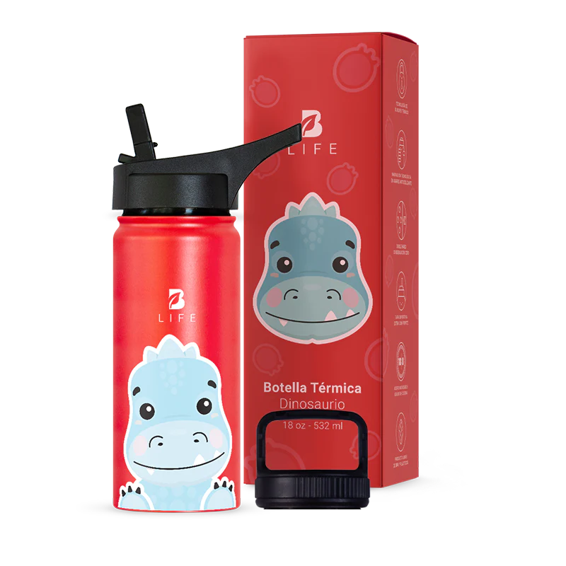Botella Térmica Para Niños | Dinosaurio 355 y 532 ml