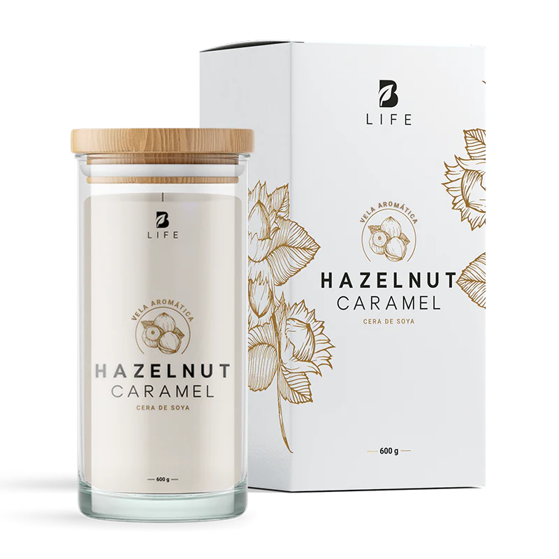 Hazelnut Caramel Aromatic Candle | Vela Aromática Avellana y Caramelo 600 g