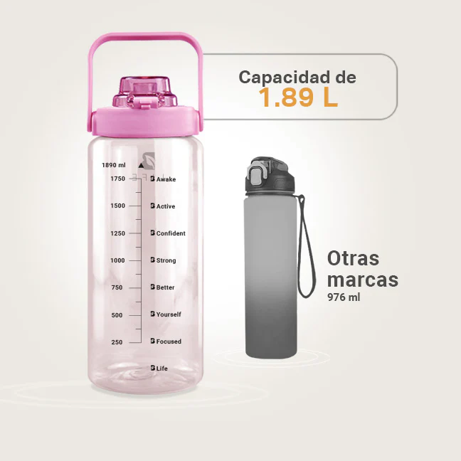 Botella Motivacional | Rosa 1.89 L