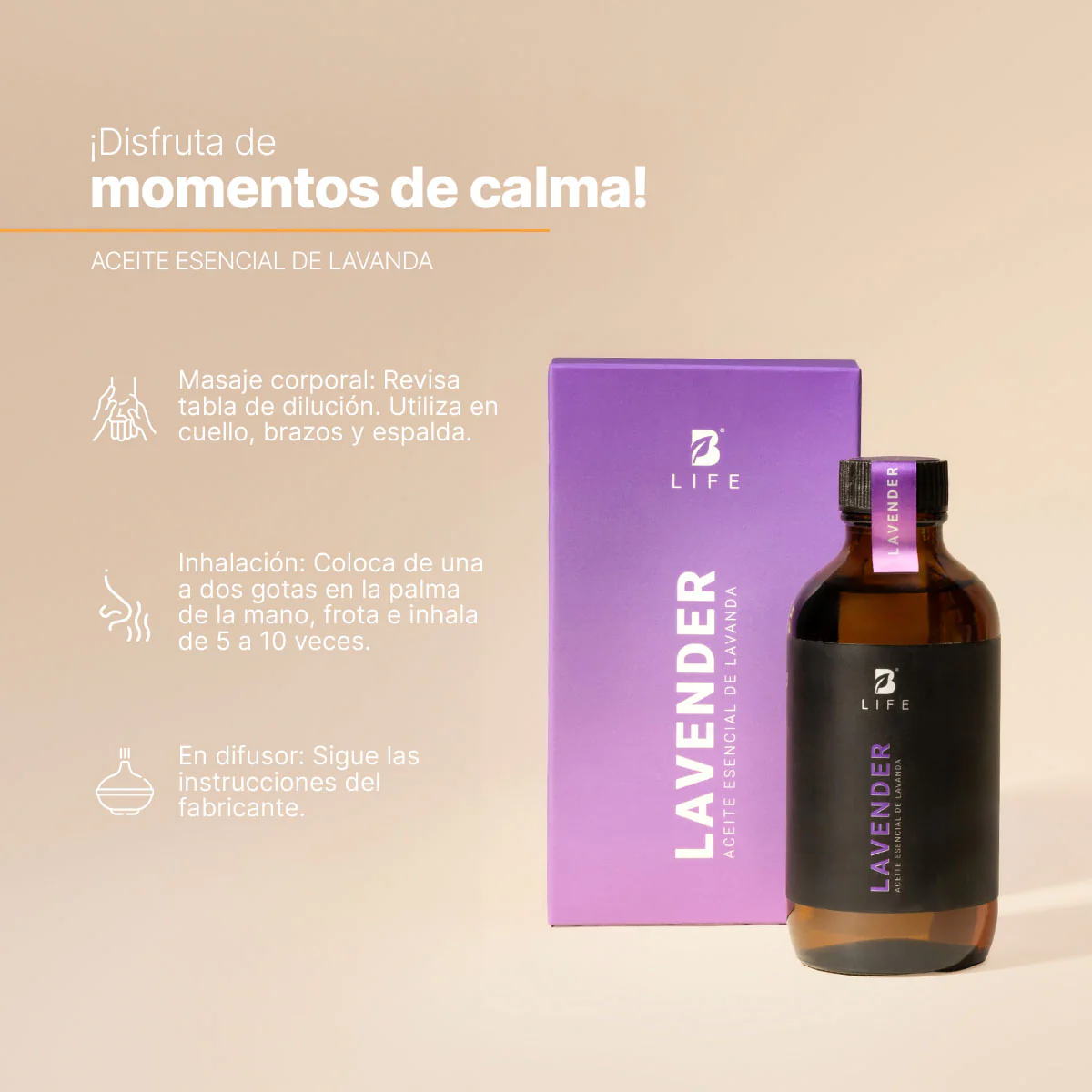 Essential Oil Lavender | Aceite Esencial Lavanda 50 y 120 ml