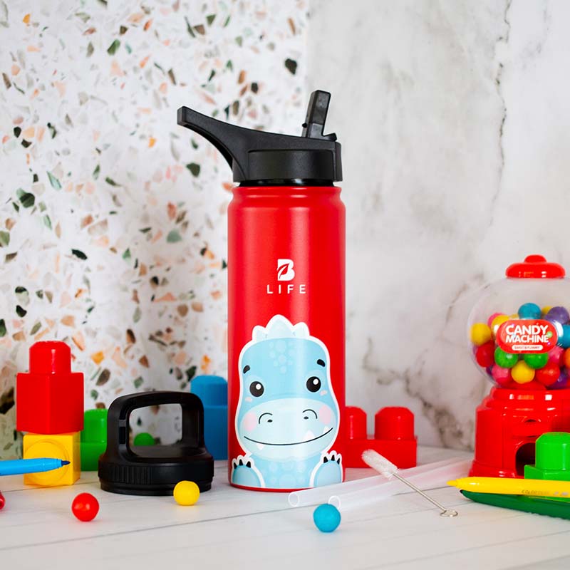 Botella Térmica Para Niños | Dinosaurio 355 y 532 ml