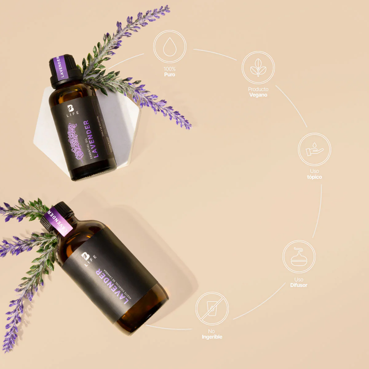 Essential Oil Lavender | Aceite Esencial Lavanda 50 y 120 ml