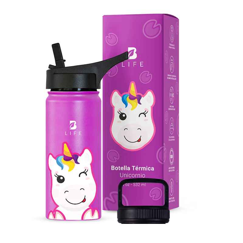Botella Térmica Para Niños | Unicornio 355 y 532 ml