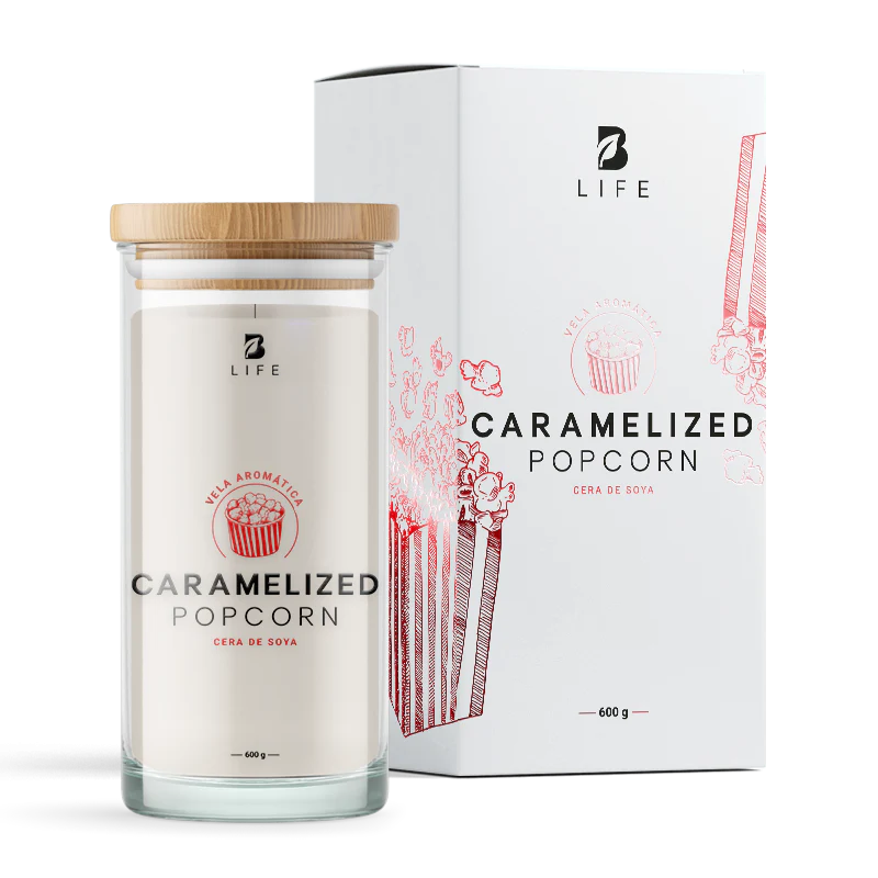 Caramelized Popcorn Aromatic Candle | Vela Aromática Palomita Caramelizada 600 g