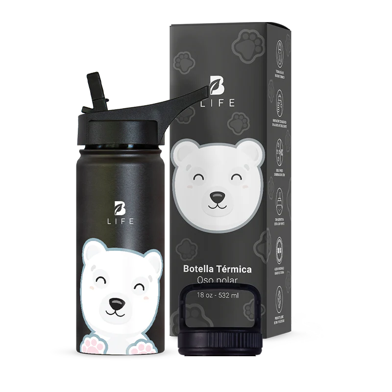 Botella Térmica Para Niños | Oso Polar 355 y 532 ml