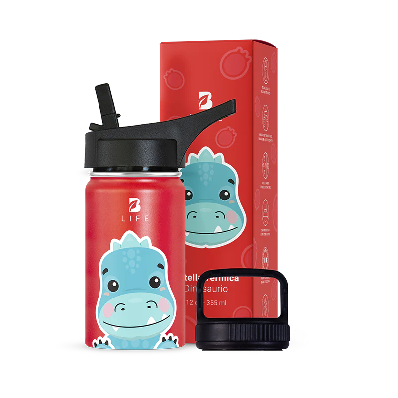 Botella Térmica Para Niños | Dinosaurio 355 y 532 ml