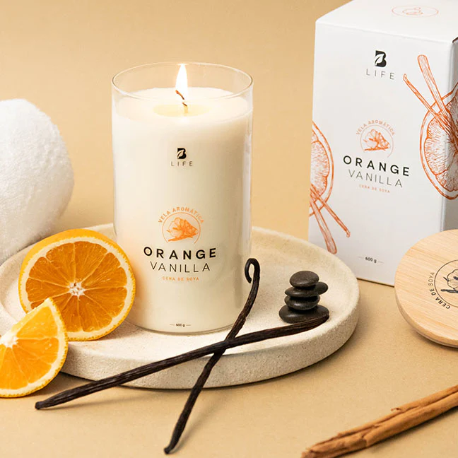 Orange Vanilla Aromatic Candle | Vela Aromática Vainilla Naranja 600 g