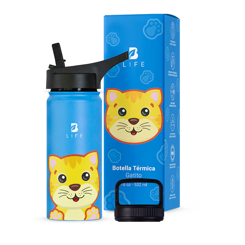 Botella Térmica Para Niños | Gatito 355 y 532 ml